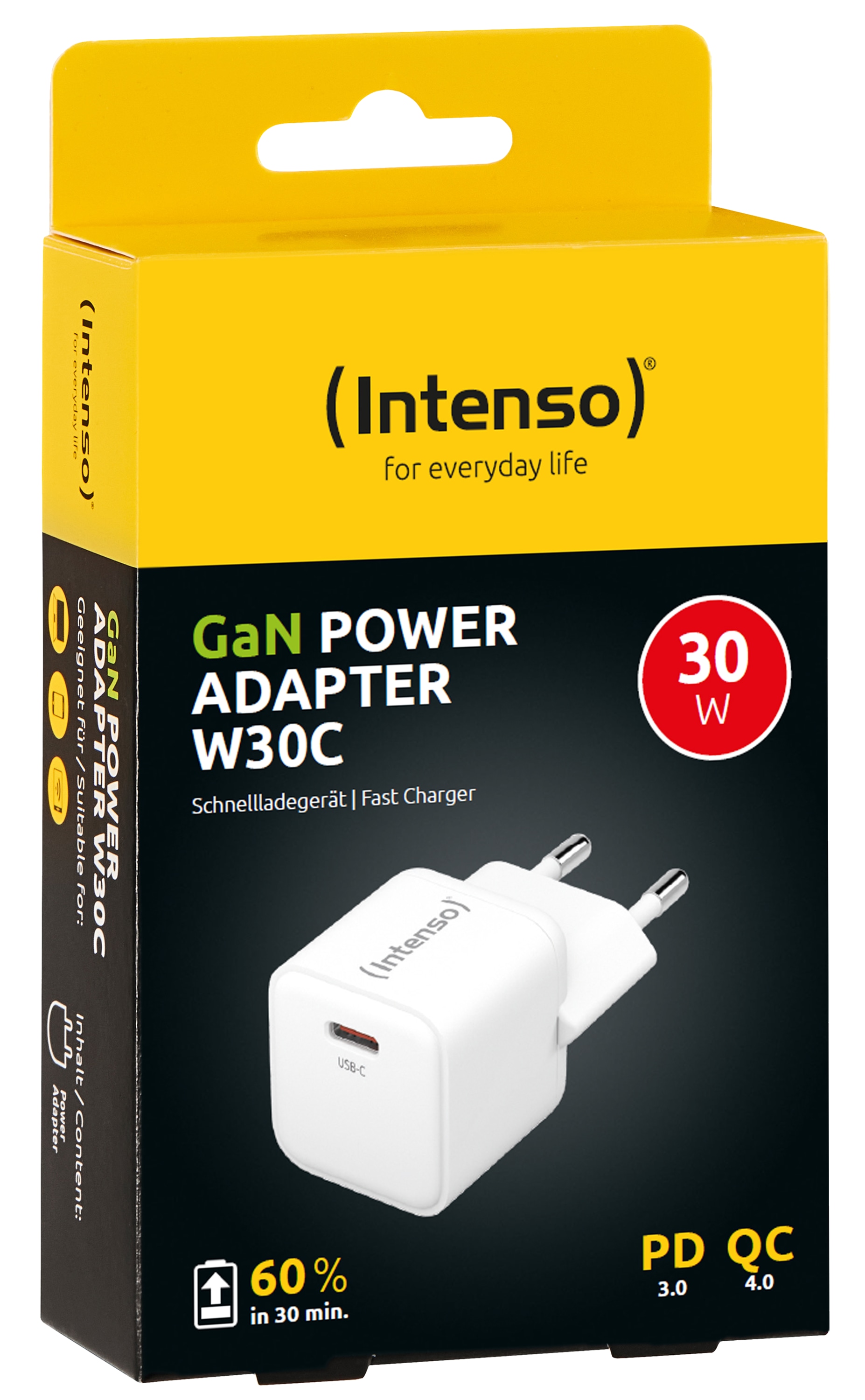 INTENSO USB-Ladegerät W30C, 1 x USB-C, 30 Watt INTENSO USB-Ladegerät W30C, 1 x USB-C, 30 Watt