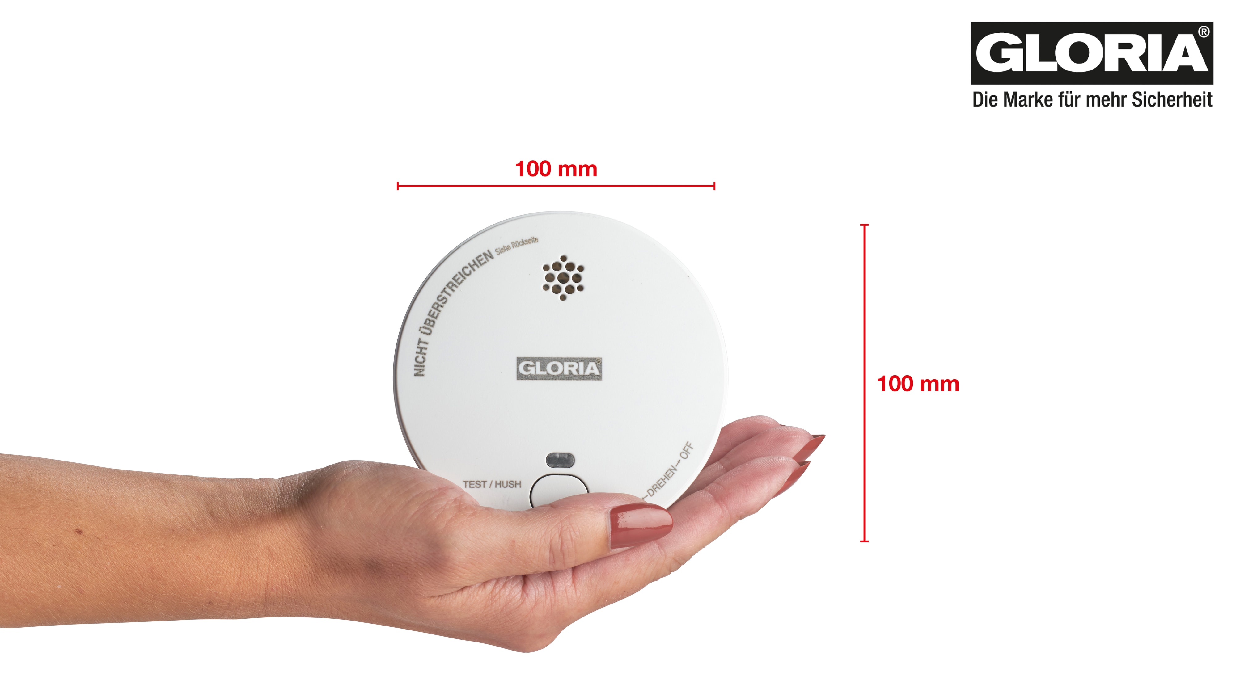 GLORIA Rauchmelder R-1, mit Stummschalt-Taste