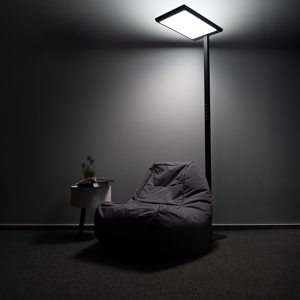 LUXULA LED-Büro-Stehleuchte, Up/Down, 100W, 4000K, EEK: F, 7000lm, IP20, dimmbar, schwarz LUXULA LED-Büro-Stehleuchte, Up/Down, 100W, 4000K, EEK: F, 7000lm, IP20, dimmbar, schwarz