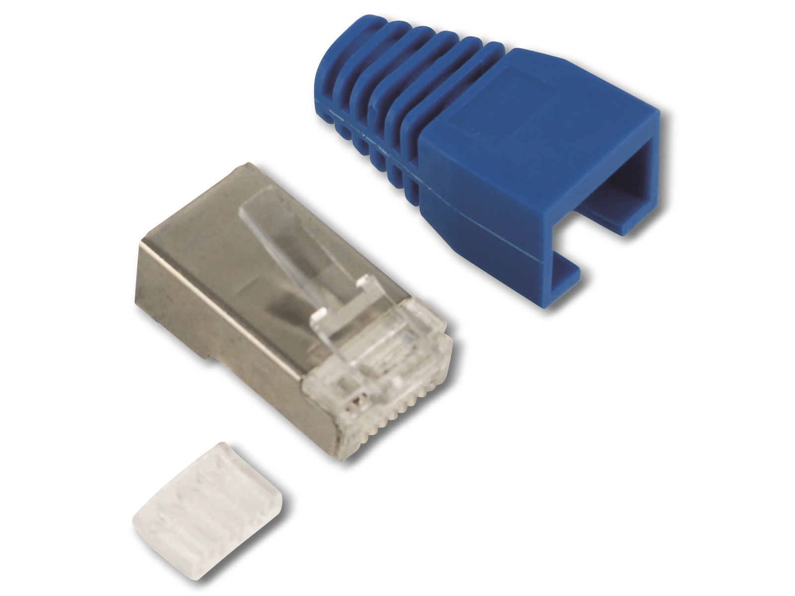 S-IMPULS CAT.6 RJ45-Stecker mit Führungskamm, blau, 10 Stück S-IMPULS CAT.6 RJ45-Stecker mit Führungskamm, blau, 10 Stück