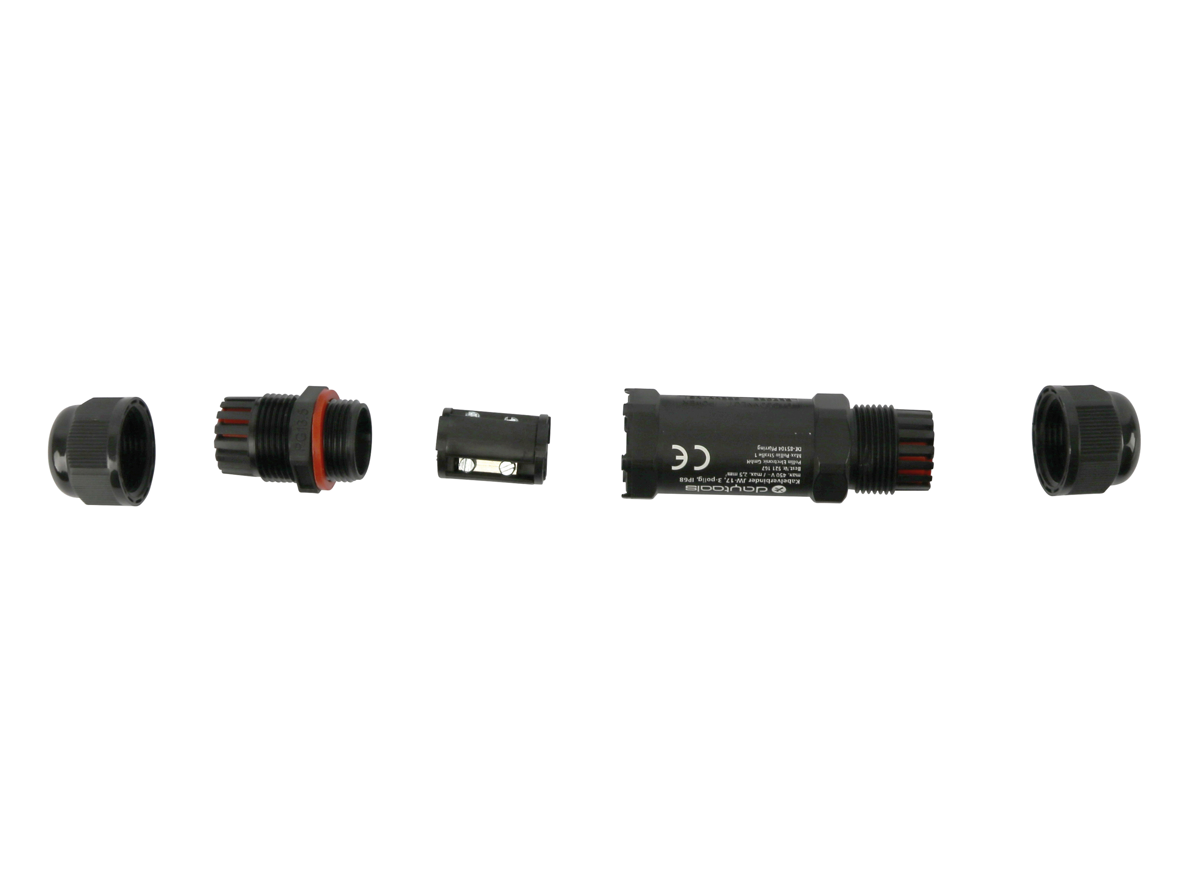 DAYTOOLS Kabelverbinder JW-17, 3-polig, IP68, 450V~, 5 Stück DAYTOOLS Kabelverbinder JW-17, 3-polig, IP68, 450V~, 5 Stück