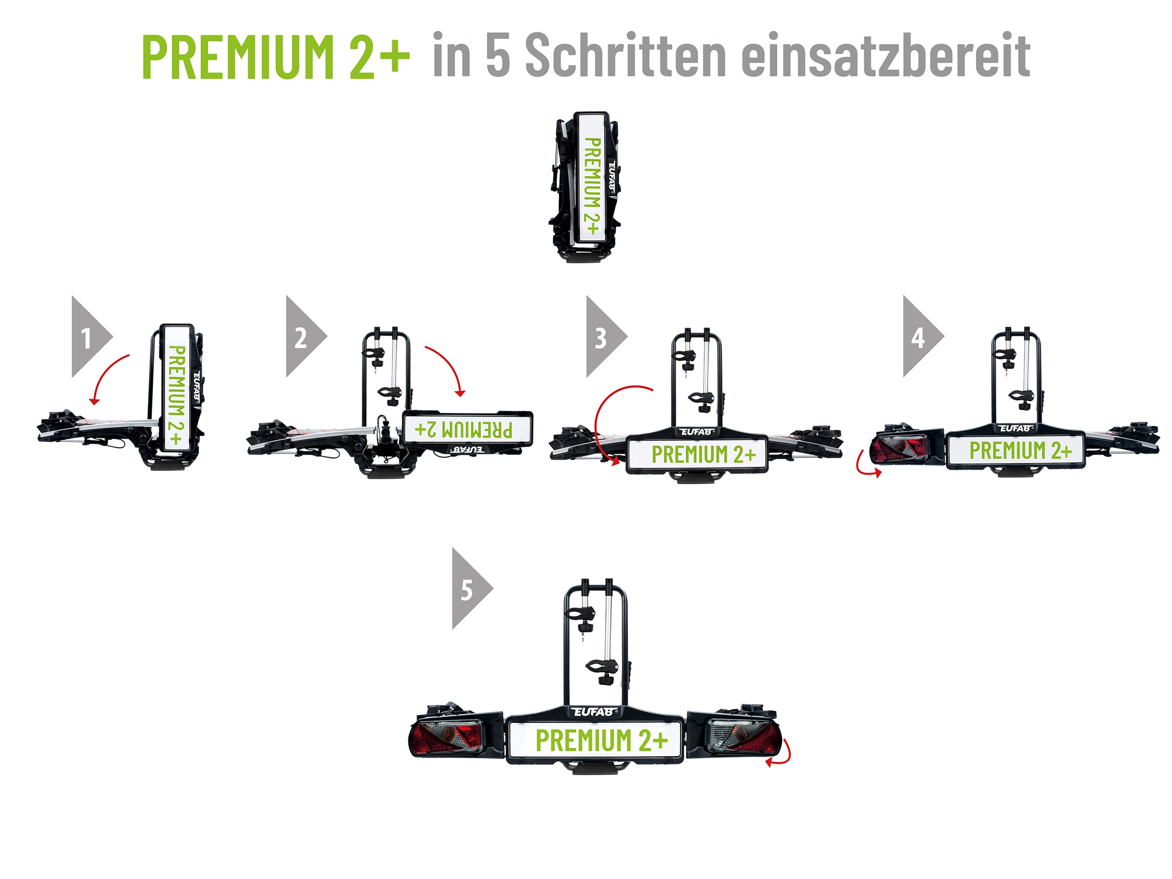 EUFAB Fahrradträger PREMIUM PLUS 2, 11523, für 2 Fahrräder EUFAB Fahrradträger PREMIUM PLUS 2, 11523, für 2 Fahrräder