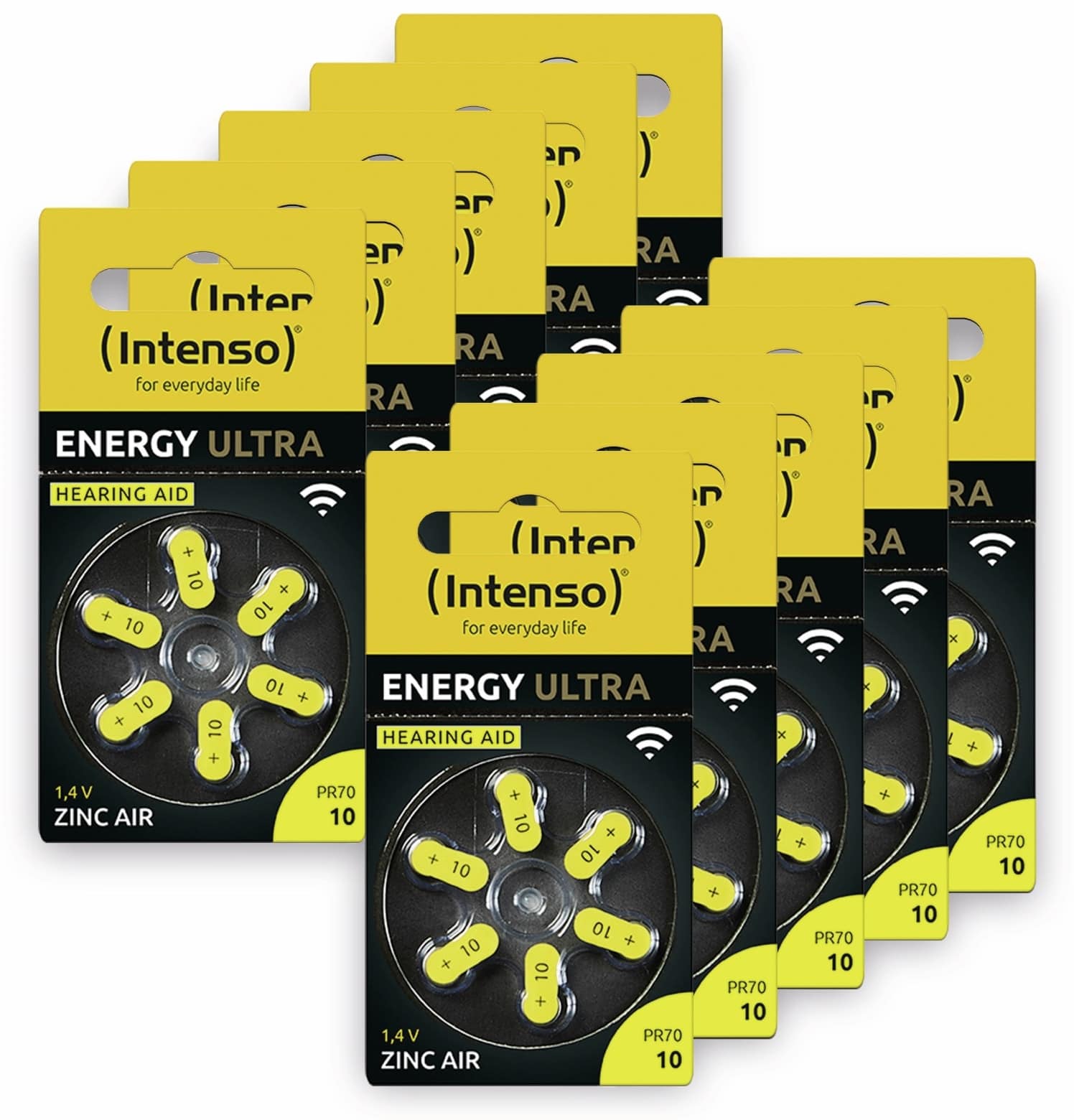 INTENSO Hörgeräte-Batterien-Set Engery Ultra A 10, 60er-Set, gelb INTENSO Hörgeräte-Batterien-Set Engery Ultra A 10, 60er-Set, gelb