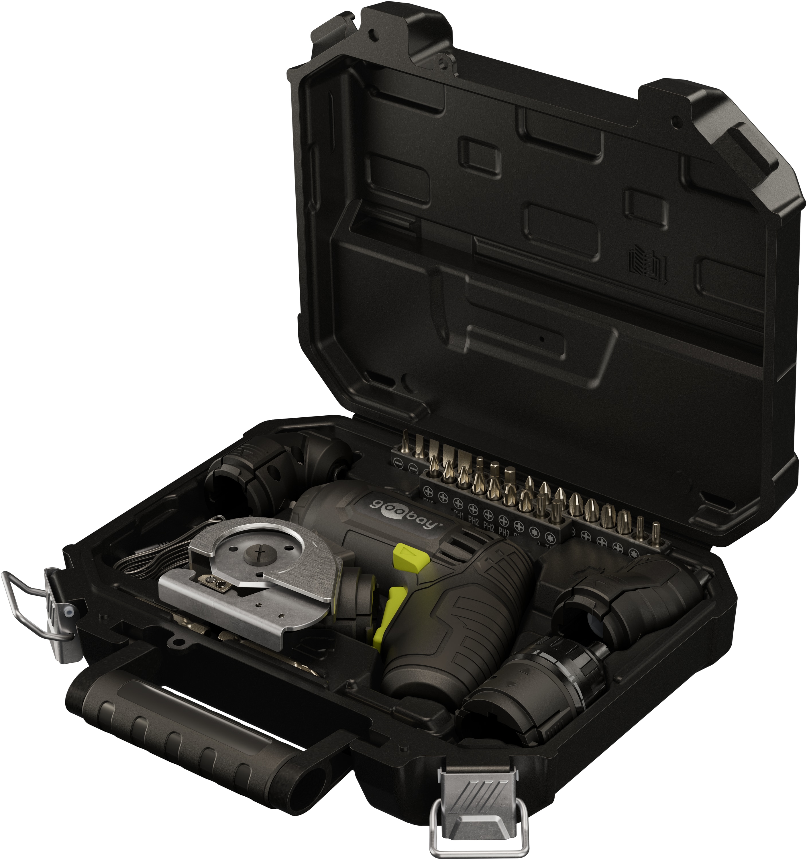 GOOBAY TOOLS 4in1 Mini-Akkuschrauber-Set, 77817, 35-teilig