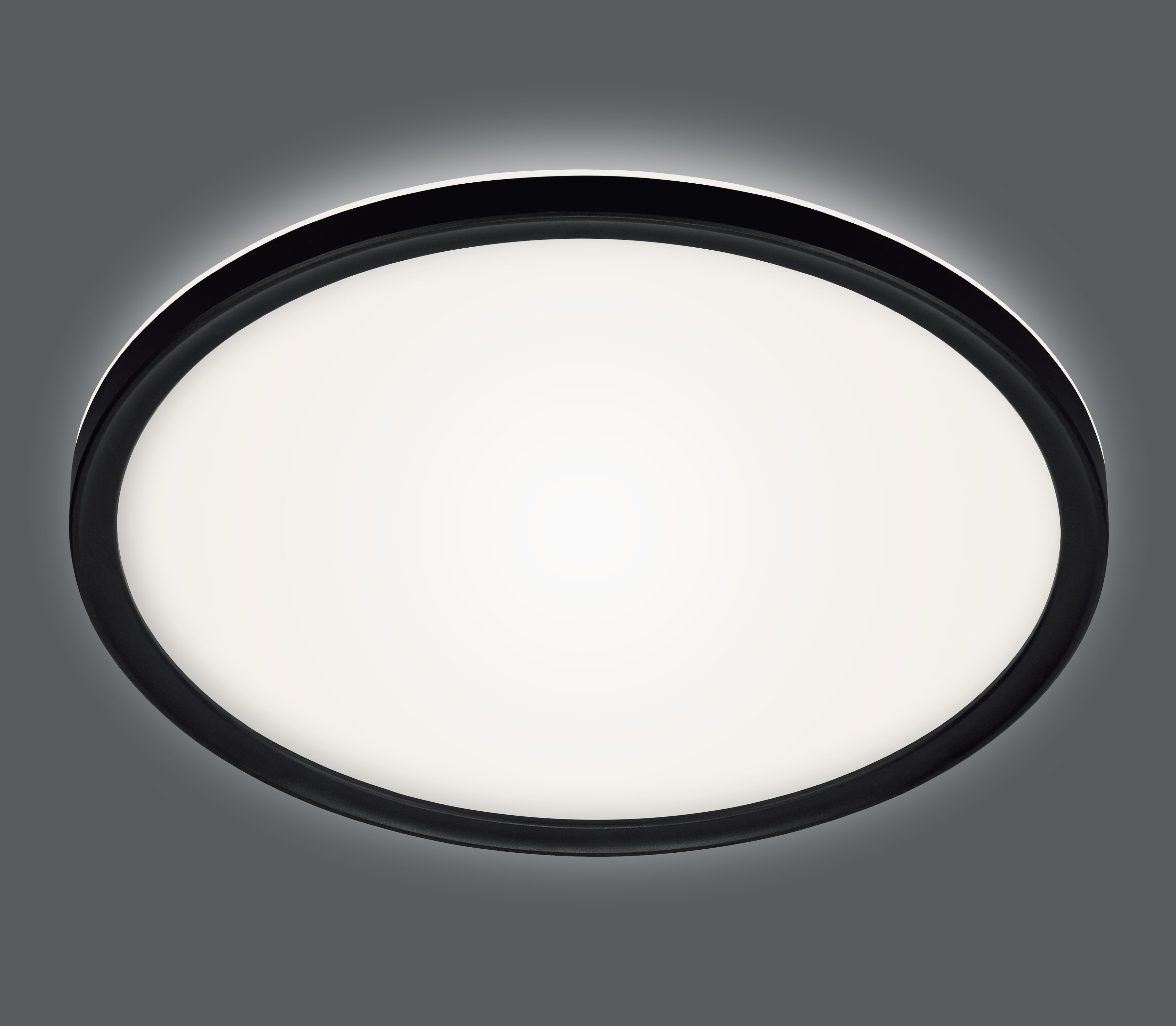 BLULAXA LED-Deckenleuchte, 18W, 3000K, 2200lm, warmweiß, IP20, schwarz