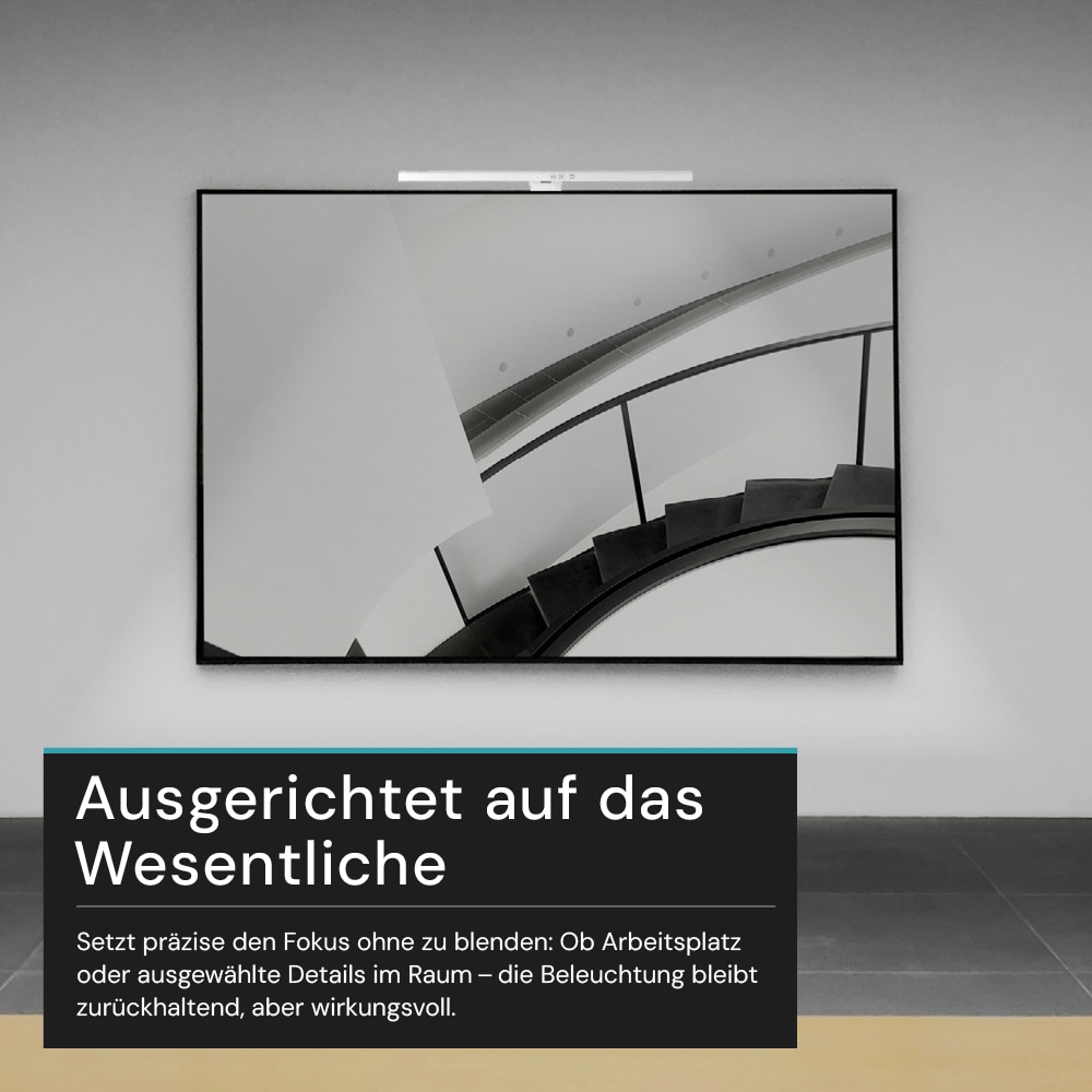 LUXULA LED-Monitorleuchte, 5W, EEK: G, 250lm, CCT, IP20, Touch Control, weiß, 50 cm