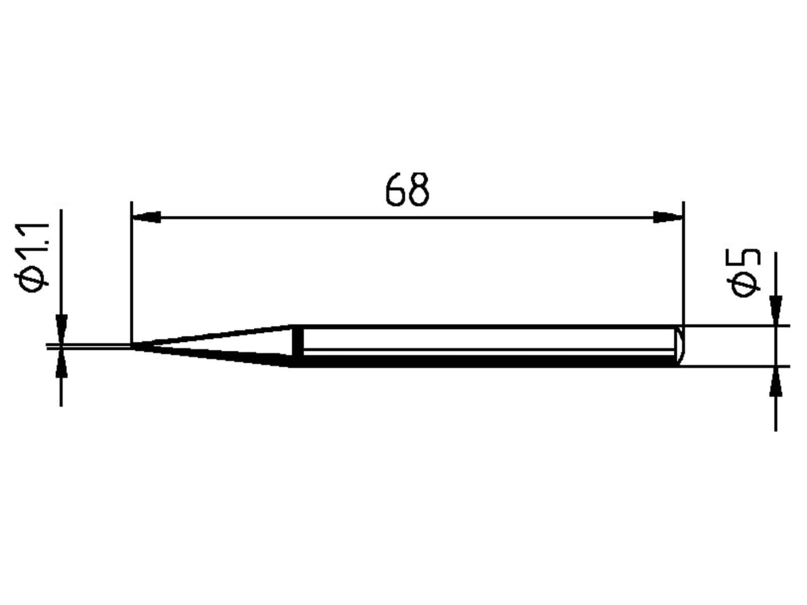 ERSA Lötspitze, 0032BD/SB, 1,1 mm, bleistiftspitz, für 30 S ERSA Lötspitze, 0032BD/SB, 1,1 mm, bleistiftspitz, für 30 S
