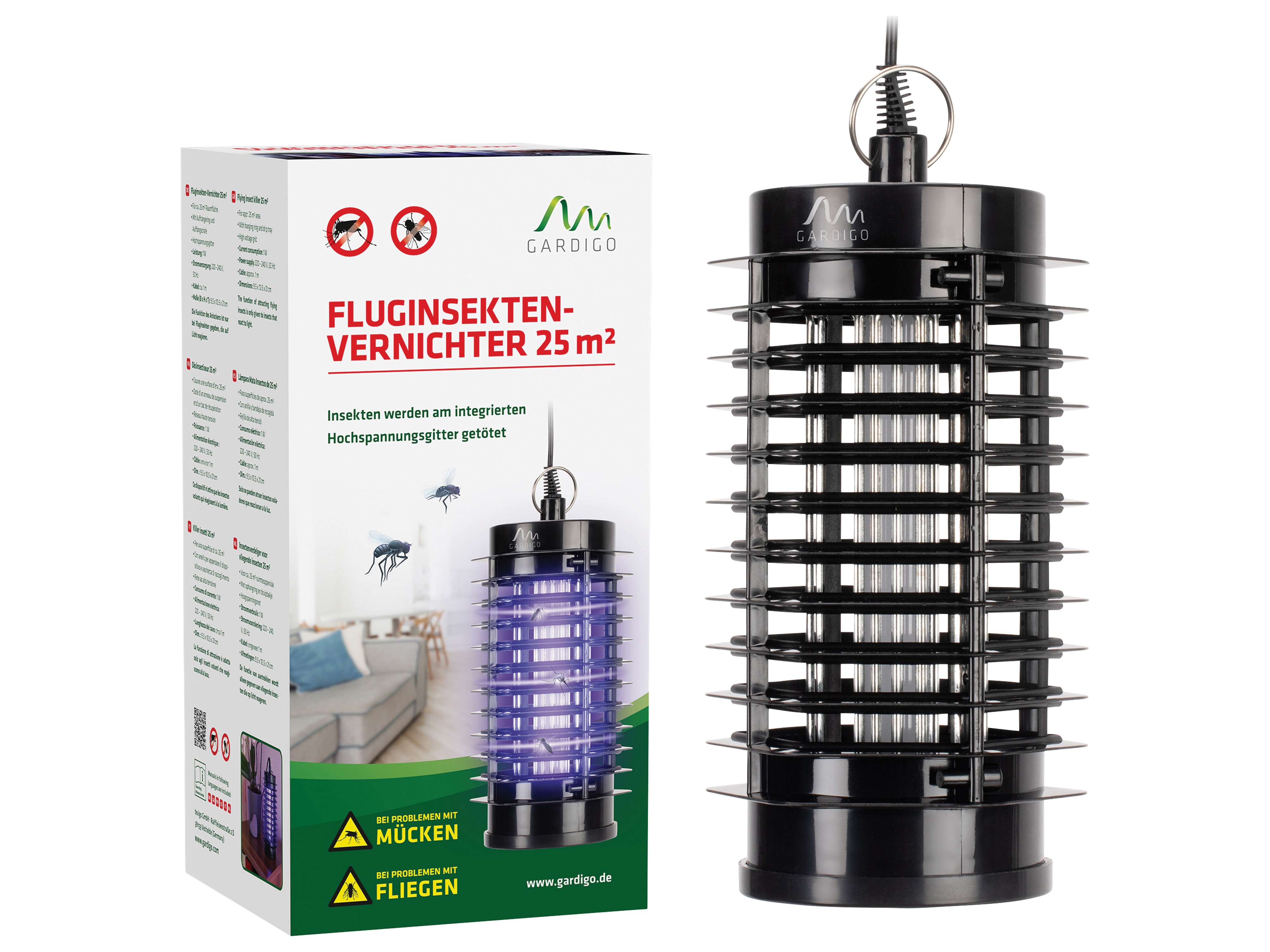 GARDIGO UV-LED Insekten-Vernichter 62331, 25 qm Innenraum GARDIGO UV-LED Insekten-Vernichter 62331, 25 qm Innenraum