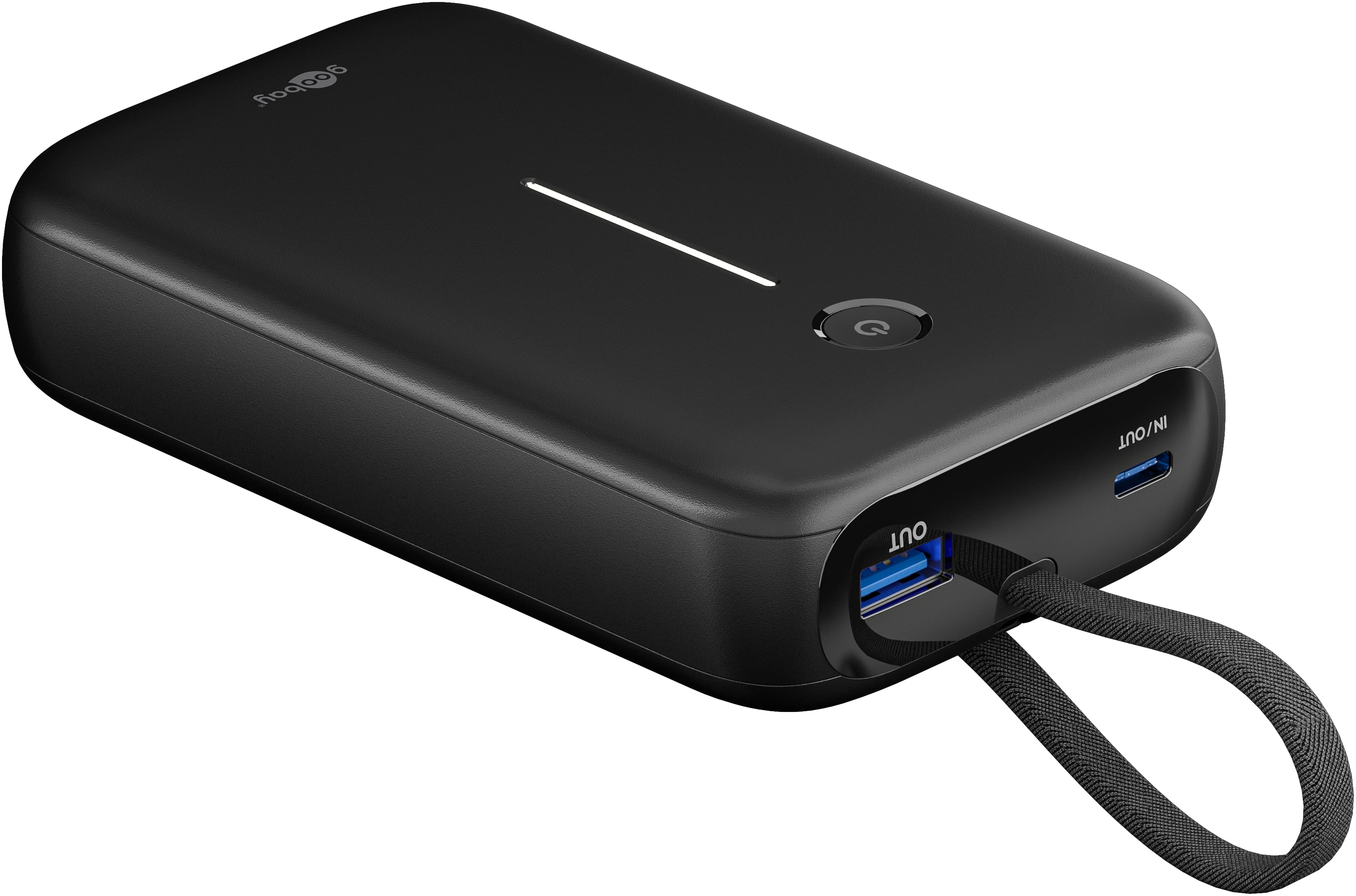 GOOBAY USB Powerbank 76252, 20.000mAh, 30 W, USB-A, 2x USB-C, schwarz GOOBAY USB Powerbank 76252, 20.000mAh, 30 W, USB-A, 2x USB-C, schwarz