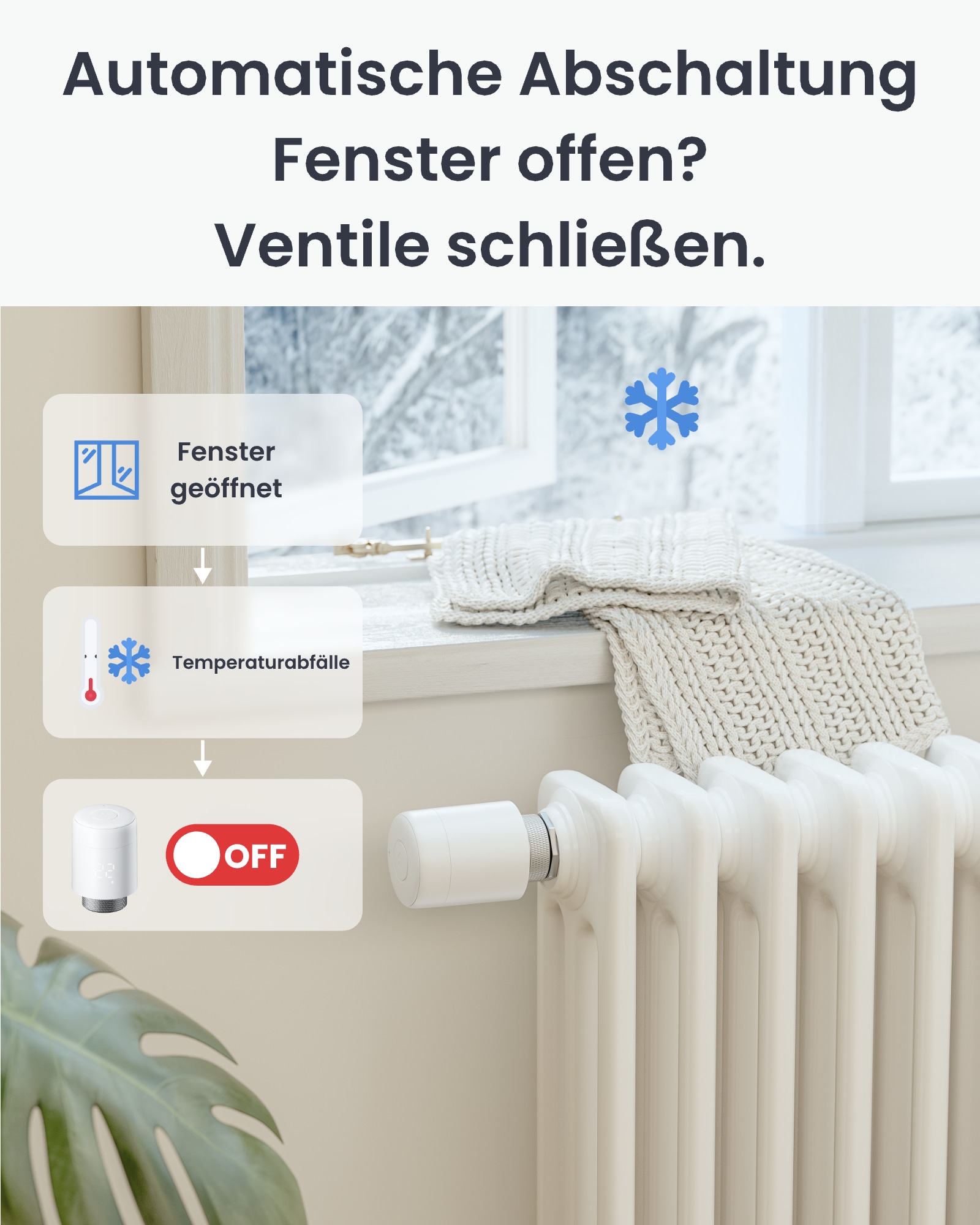 SWITCHBOT Heizkörperthermostat, weiß, 3 Stück