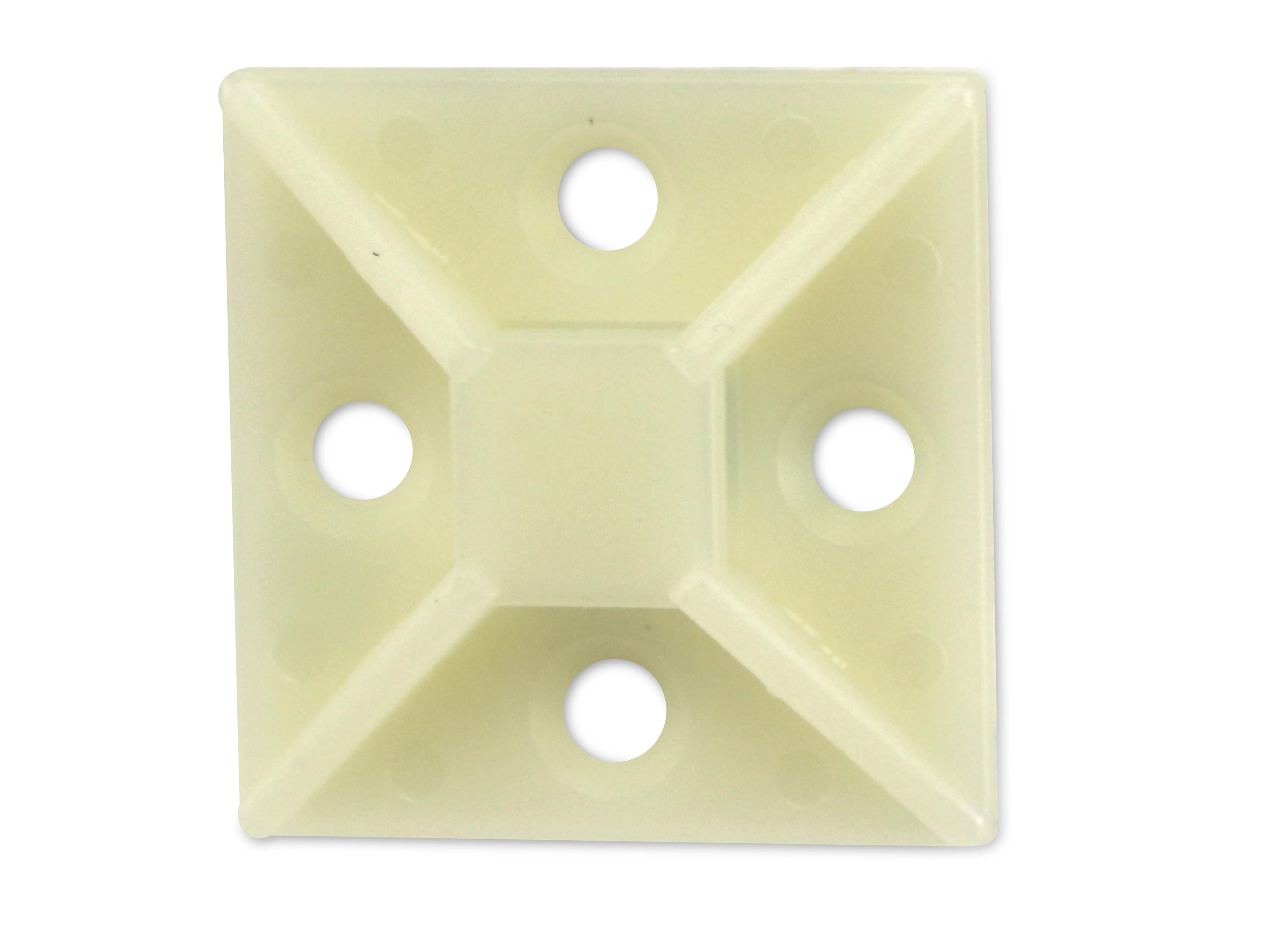 KSS Befestigungssockel selbstklebend Polyamid 6.6, Natur, L=38,5, B=38,5, 1 Stück