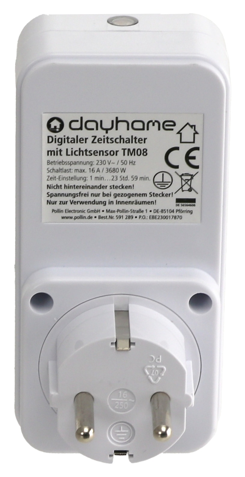 DAYHOME Digitaler Zeitschalter mit Lichtsensor TM08 DAYHOME Digitaler Zeitschalter mit Lichtsensor TM08