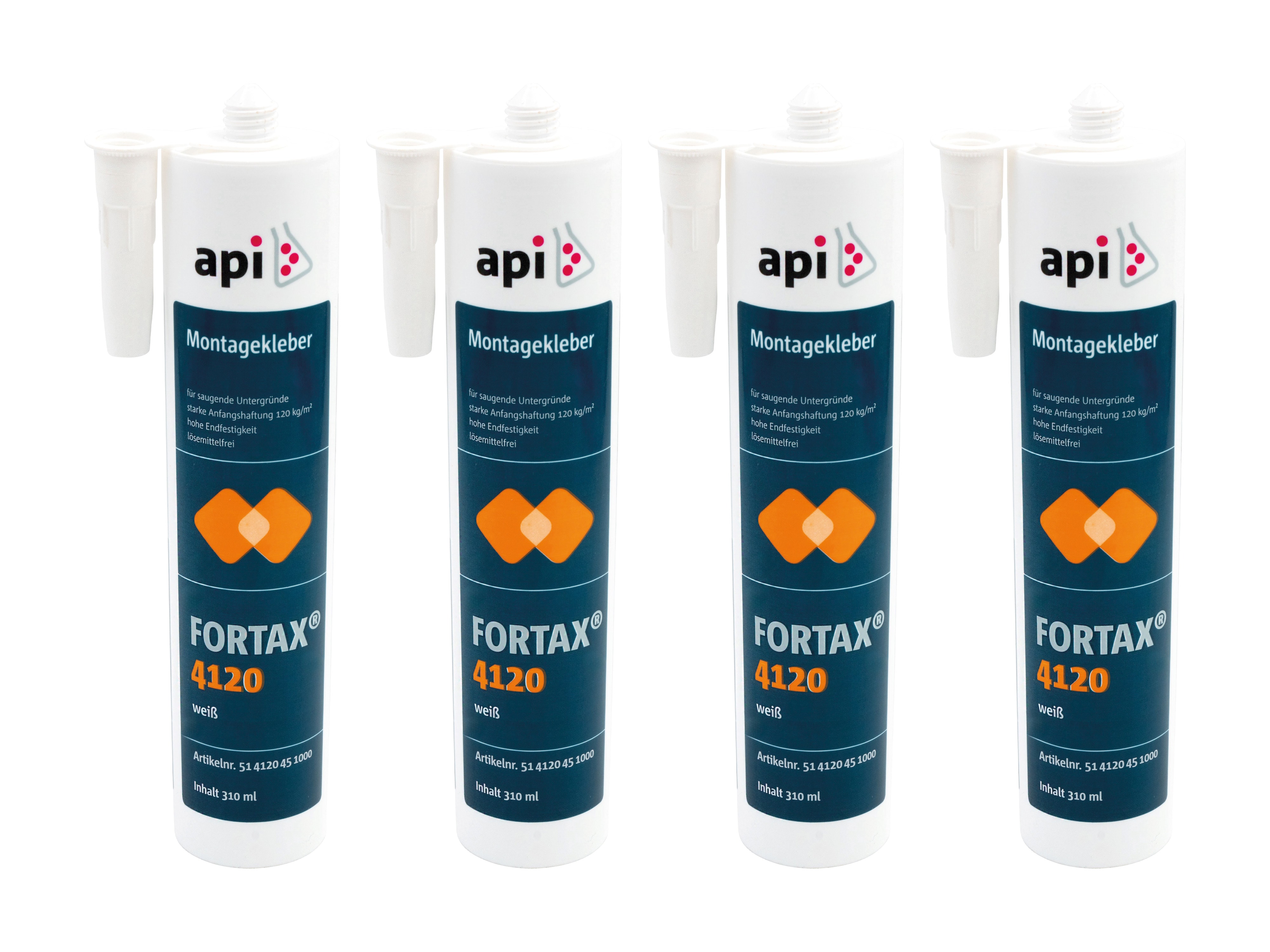 GERBAND Montagekleber, FORTAX 4120, 310 ml, 4 Stück GERBAND Montagekleber, FORTAX 4120, 310 ml, 4 Stück