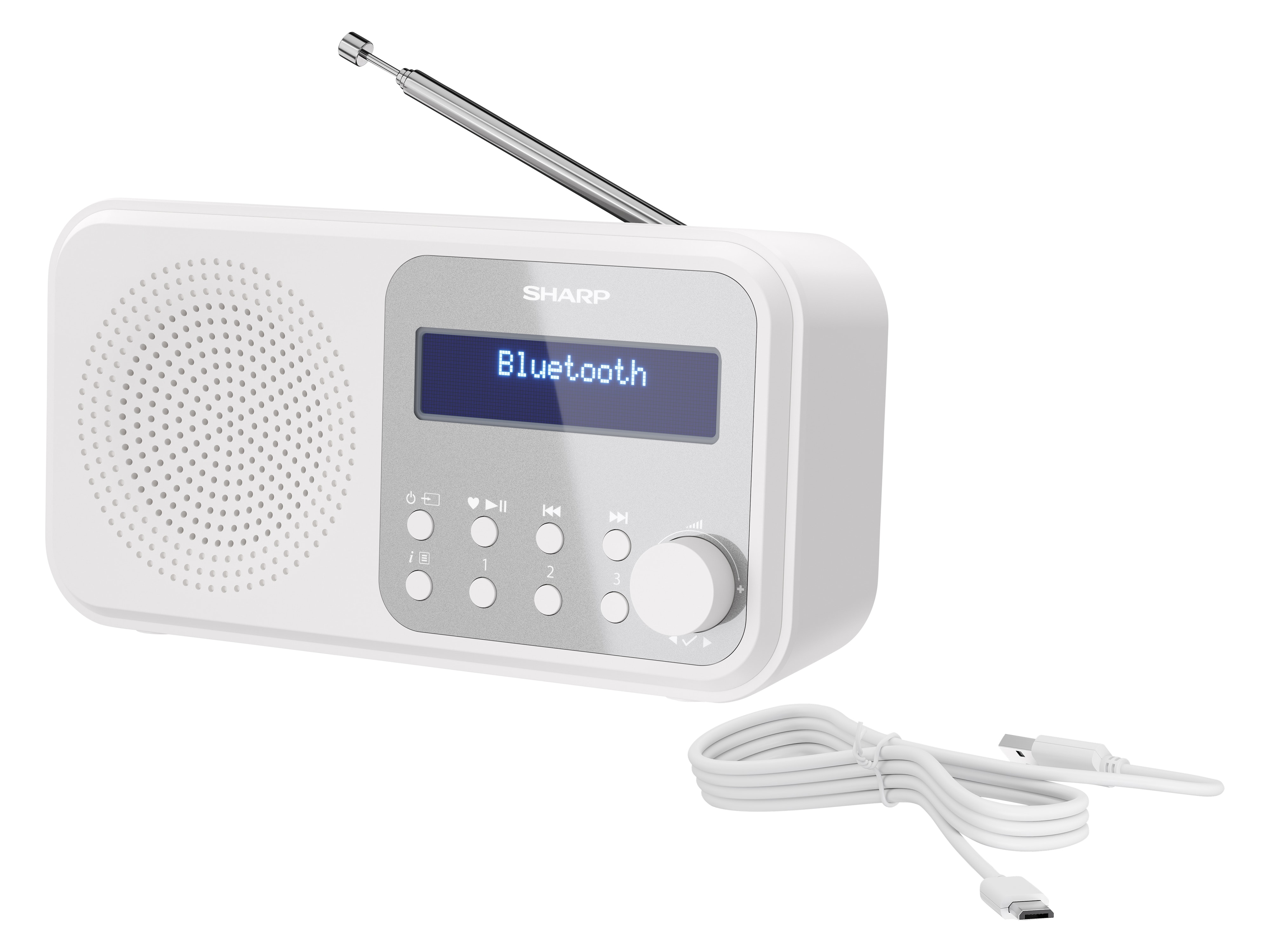 SHARP DAB+/FM Radio DR-P420, USB, Bluetooth, weiß SHARP DAB+/FM Radio DR-P420, USB, Bluetooth, weiß