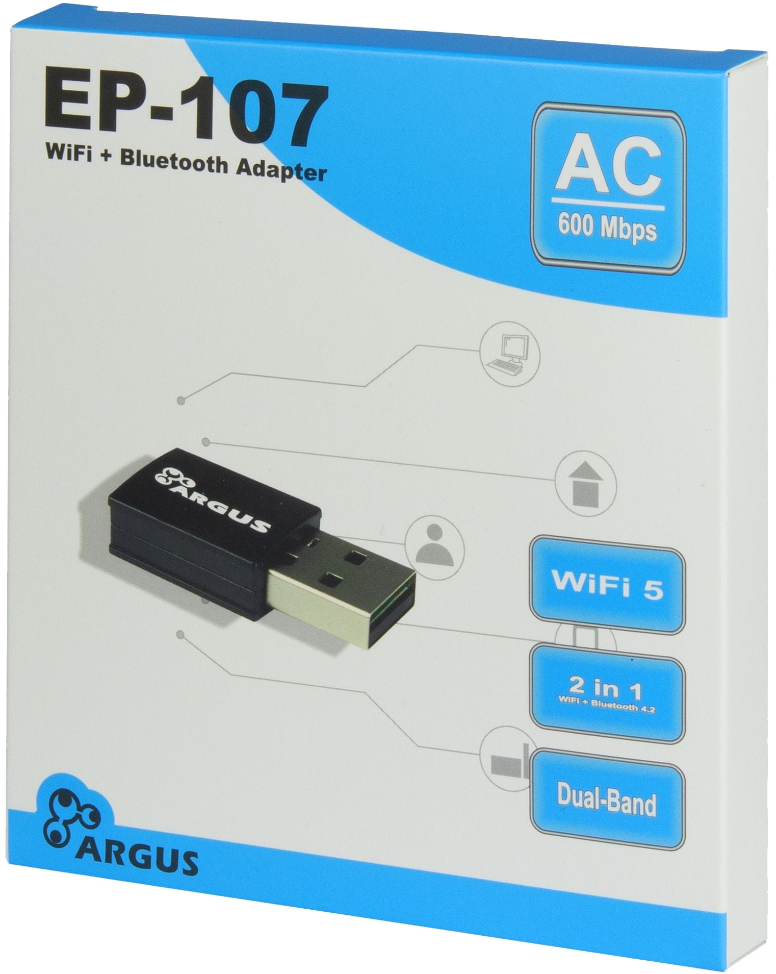 ARGUS Netzwerkadapter EP-107 WiFi 5 ARGUS Netzwerkadapter EP-107 WiFi 5