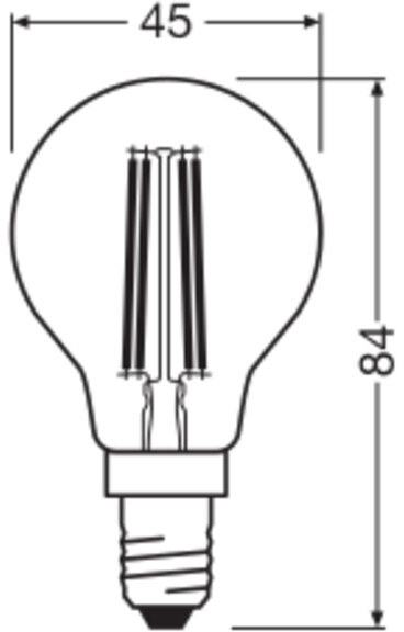 OSRAM LED-Lampe Retrofit, 3,4 W, E14, 2700K, EEK:D, 470 lm, IP20, warmweiß OSRAM LED-Lampe Retrofit, 3,4 W, E14, 2700 K, EEK: D, 470 lm, IP20, warmweiß