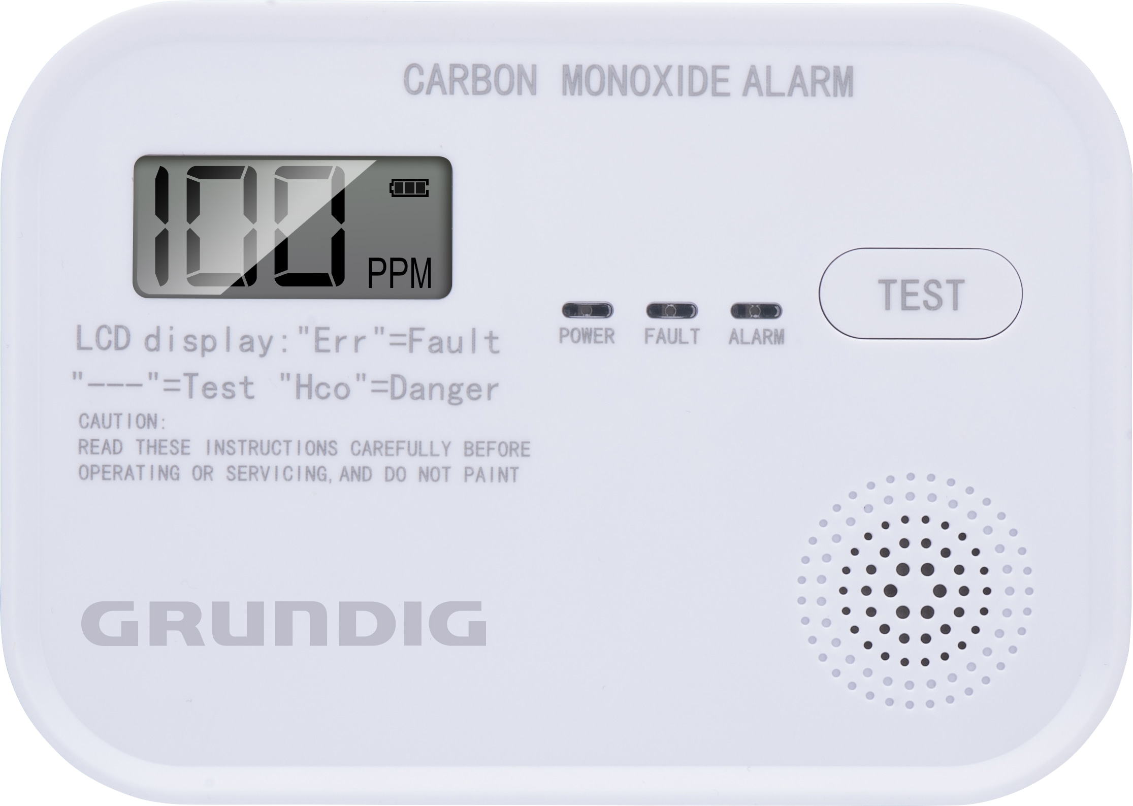 GRUNDIG Kohlenmonoxid Melder, KD-218A Kohlenmonoxid Melder, Grundig, KD-218A