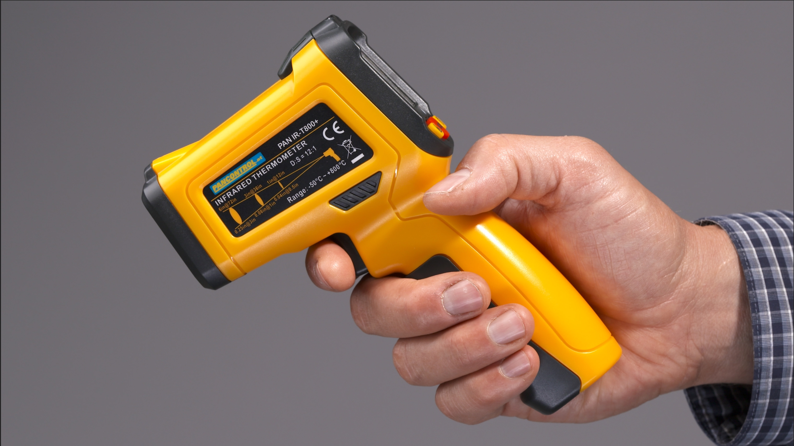 PANCONTROL Infrarot-Thermometer PAN IR-T800+, 12:1, mit Laser-Messkreisanzeige PANCONTROL Infrarot-Thermometer PAN IR-T800+, 12:1, mit Laser-Messkreisanzeige