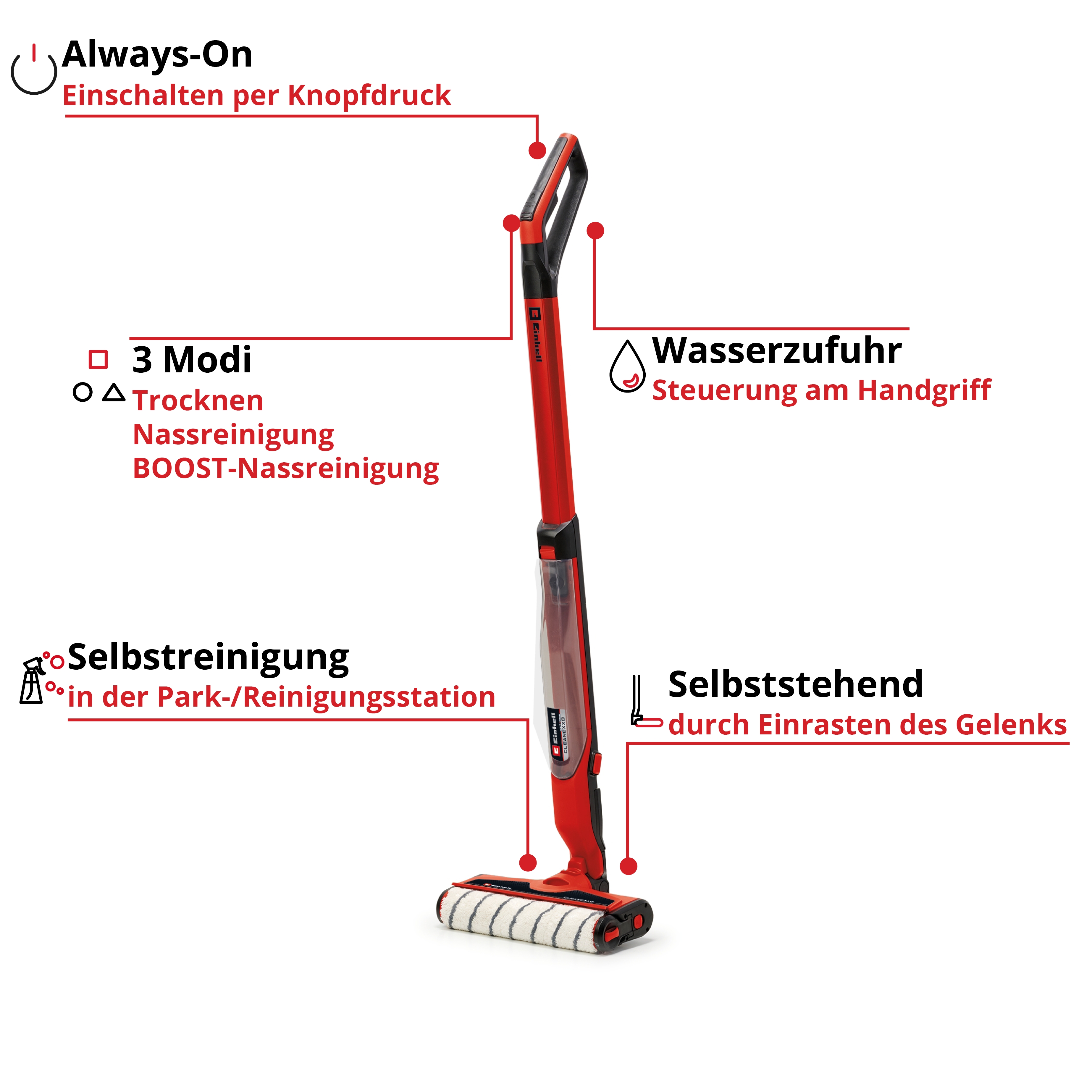EINHELL Akku-Hartbodenreiniger CLEANEXXO, Solo EINHELL Akku-Hartbodenreiniger CLEANEXXO, Solo
