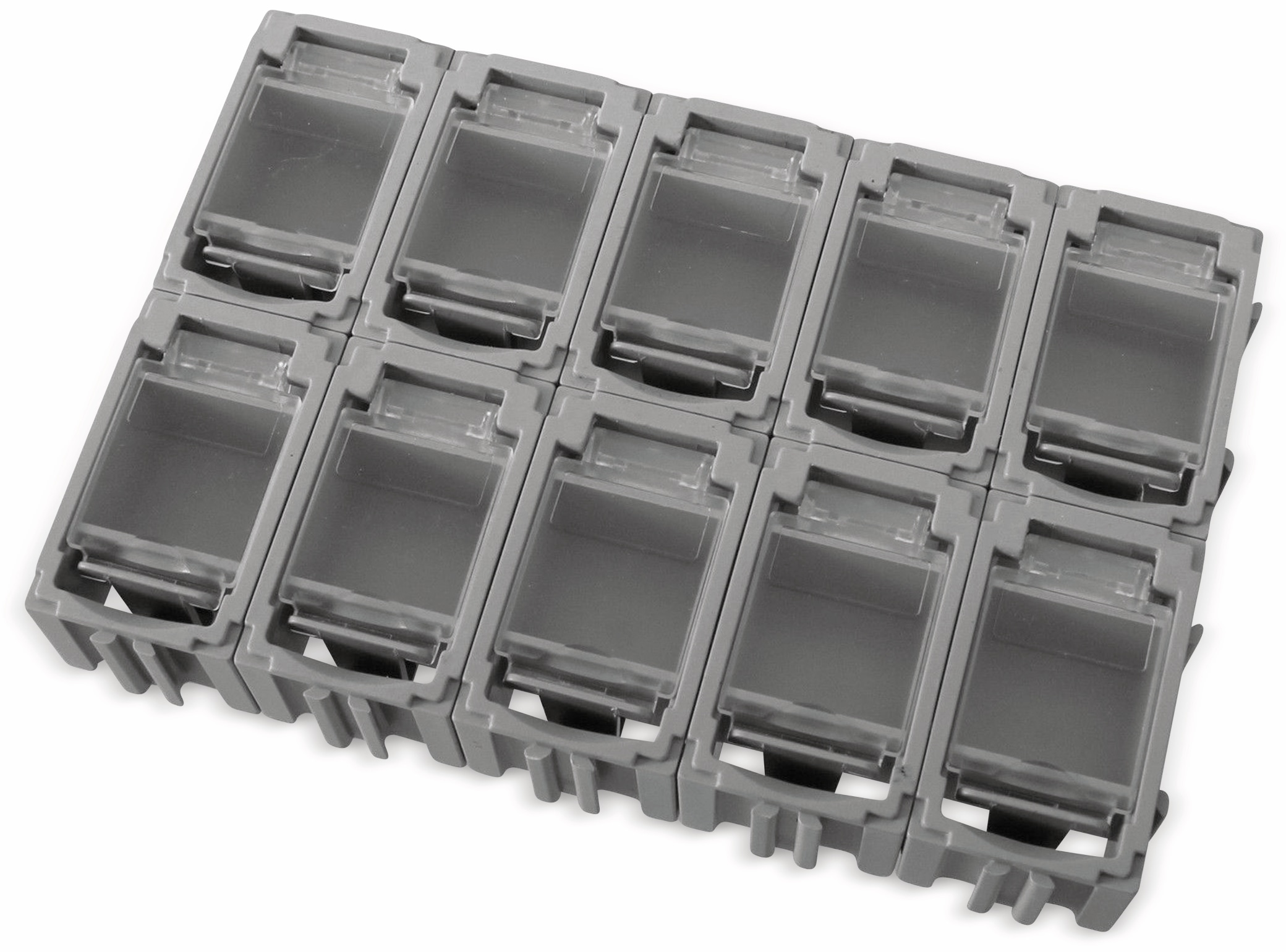 SMD-Container, 39x23,5x18 mm 10 Stk., grau SMD-Container, 39x23,5x18 mm 10 Stk., grau