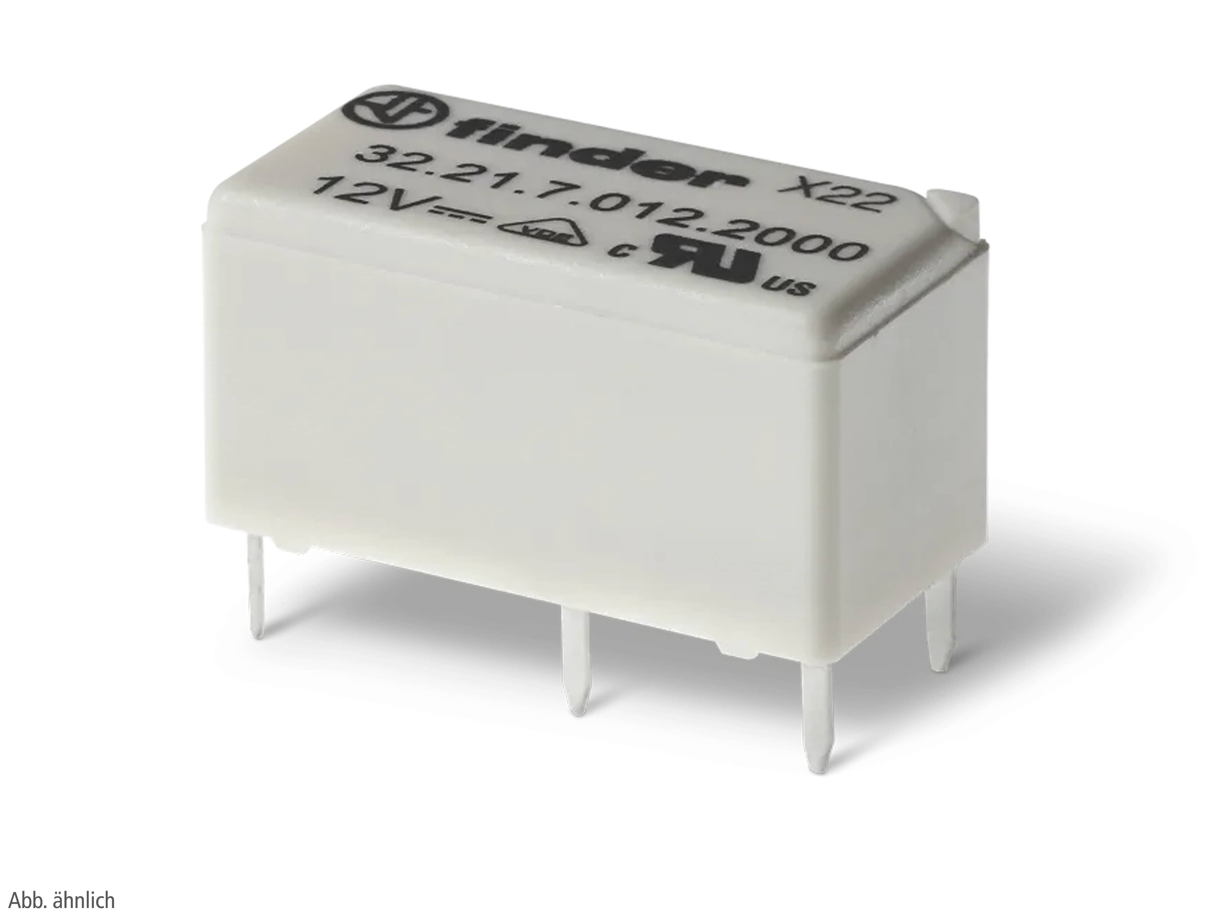 FINDER Printrelais 322170124000, 12 V DC, 6 A, 200 mW, 1 Wechsler FINDER Printrelais 322170124000, 12 V DC, 6 A, 200 mW, 1 Wechsler