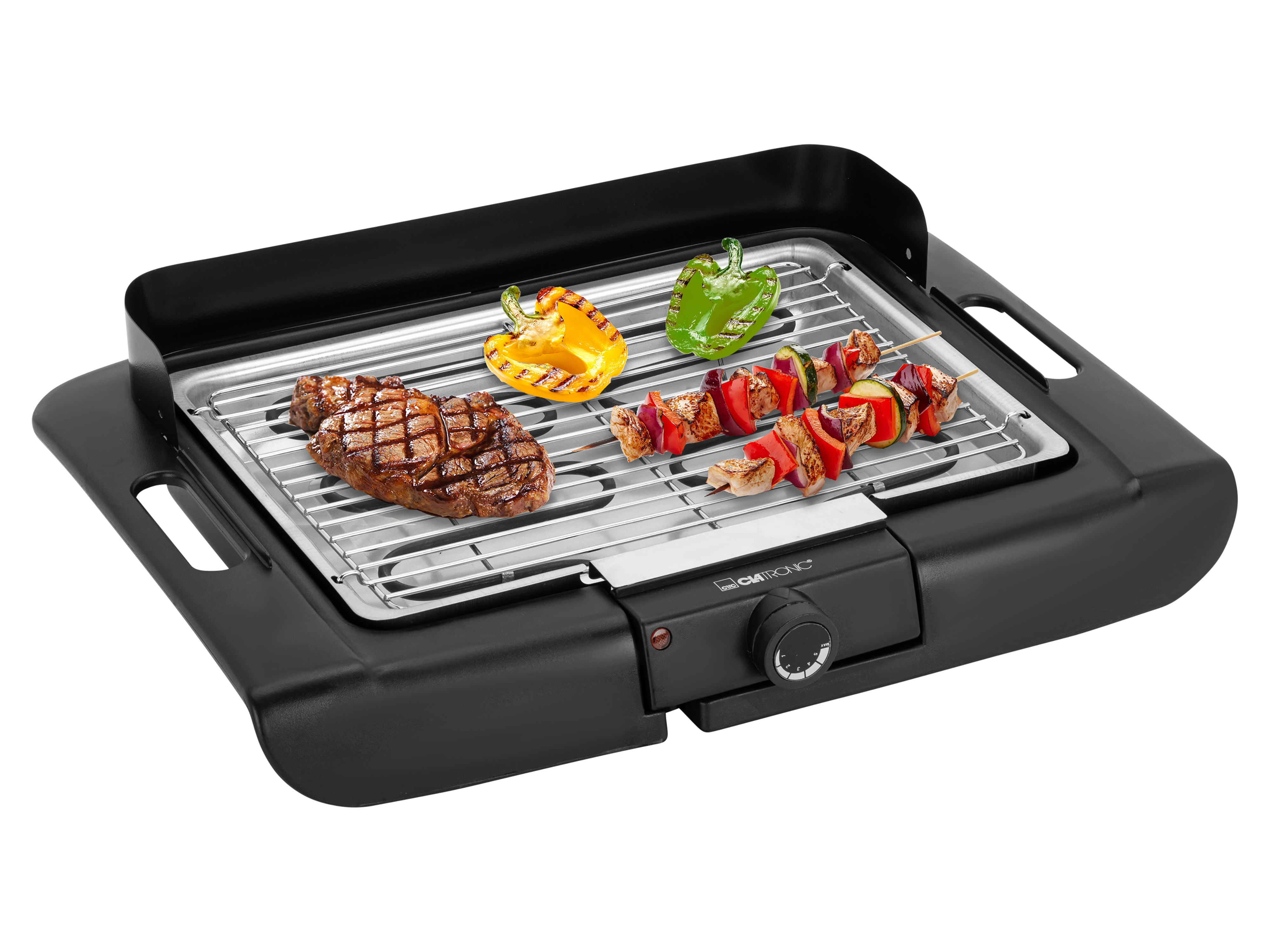 CLATRONIC Barbecue-Tischgrill BQ 3841, Elektrogrill, Schwarz, 2000 W CLATRONIC Barbecue-Tischgrill BQ 3841, Elektrogrill, Schwarz, 2000 W