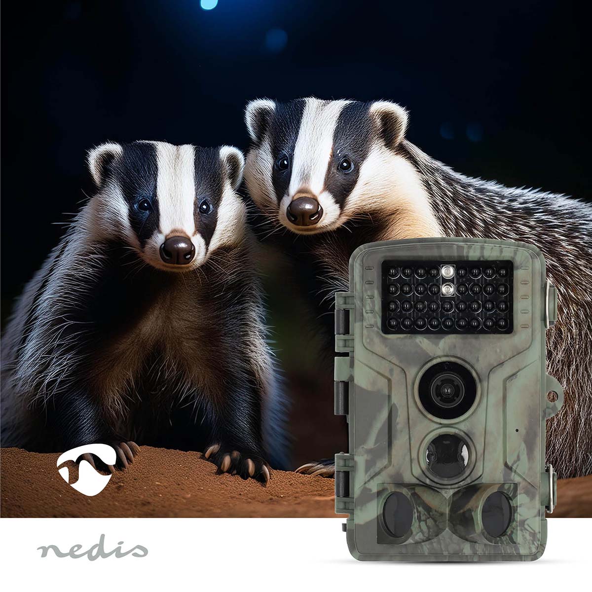 NEDIS Wildkamera WCAM180GN, 4K@10fps, 50 MP, No-Glow IR, IP65, 2,4" LCD NEDIS Wildkamera WCAM180GN, 4K@10fps, 50 MP, No-Glow IR, IP65, 2,4" LCD
