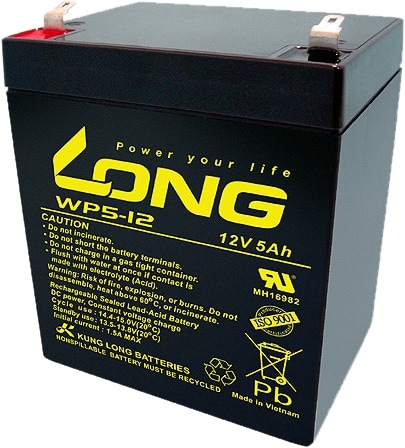 KUNG LONG Blei-Akkumulator WP5-12-M/F1, 12 V- / 5 Ah KUNG LONG Blei-Akkumulator WP5-12-M/F1, 12 V- / 5 Ah