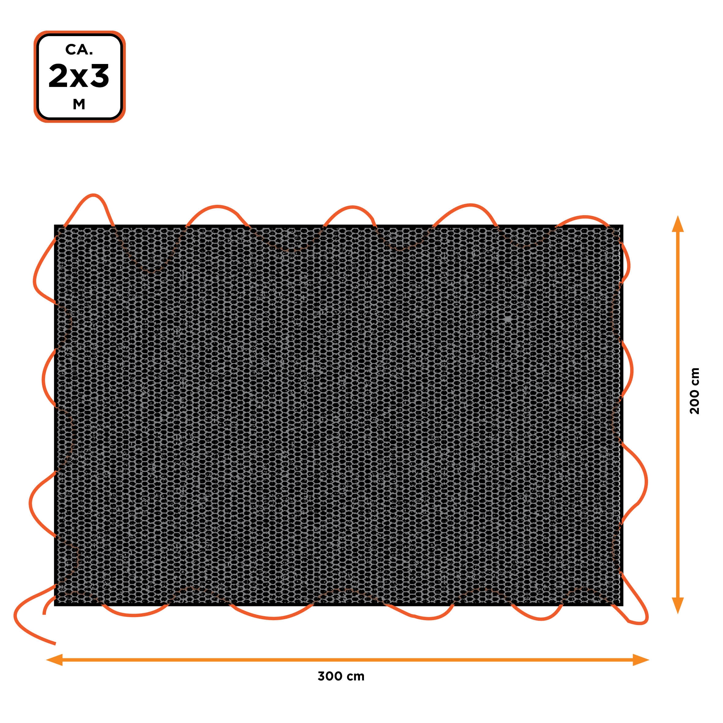 BLACK & DECKER Gewebeplane, 2x3m, schwarz BLACK & DECKER Gewebeplane, 2x3m, schwarz