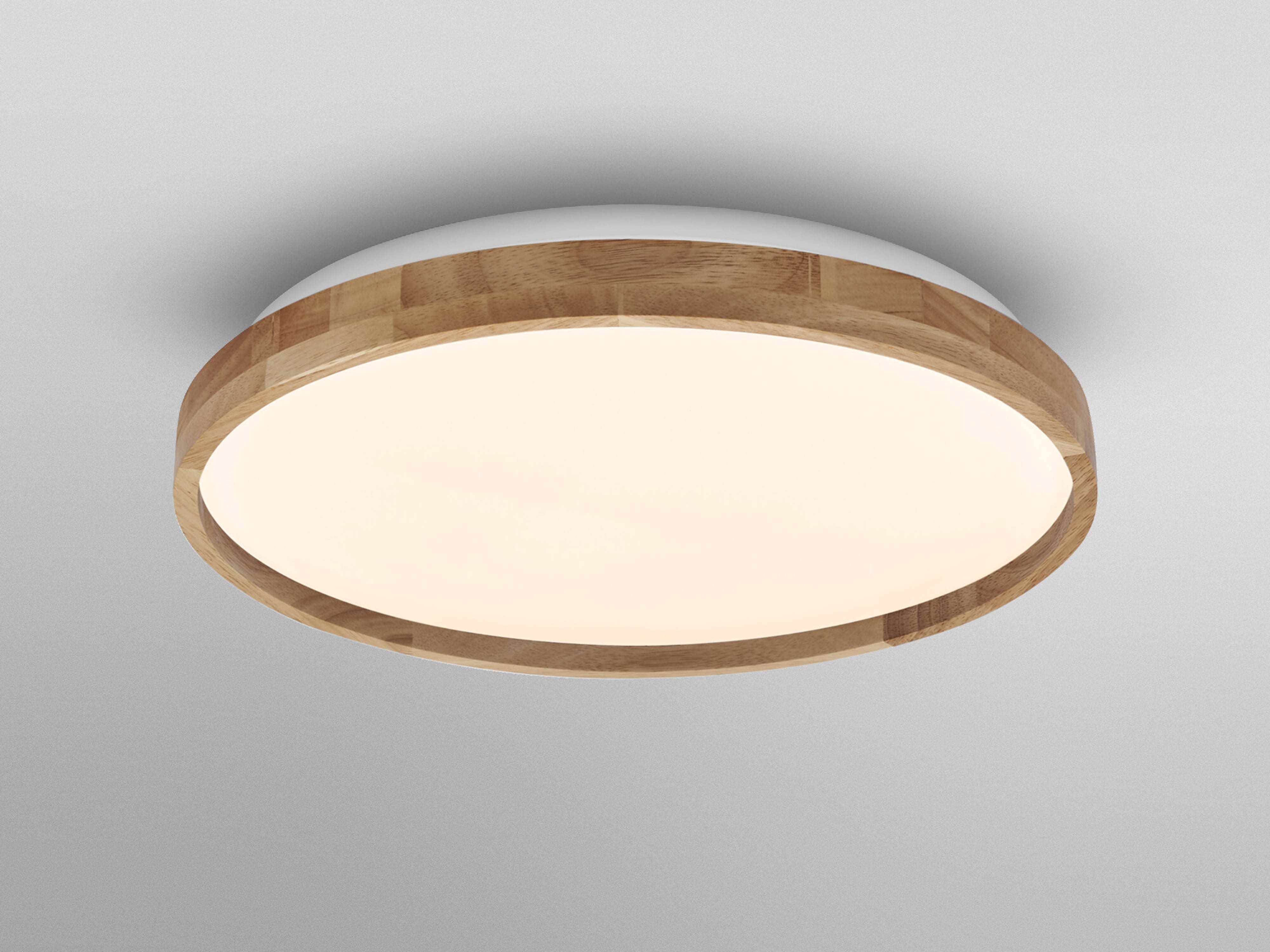 OSRAM LED-Deckenleuchte mit Holzring, Dimmbar, warmweiß, 3.000 K, EEK: F, IP20