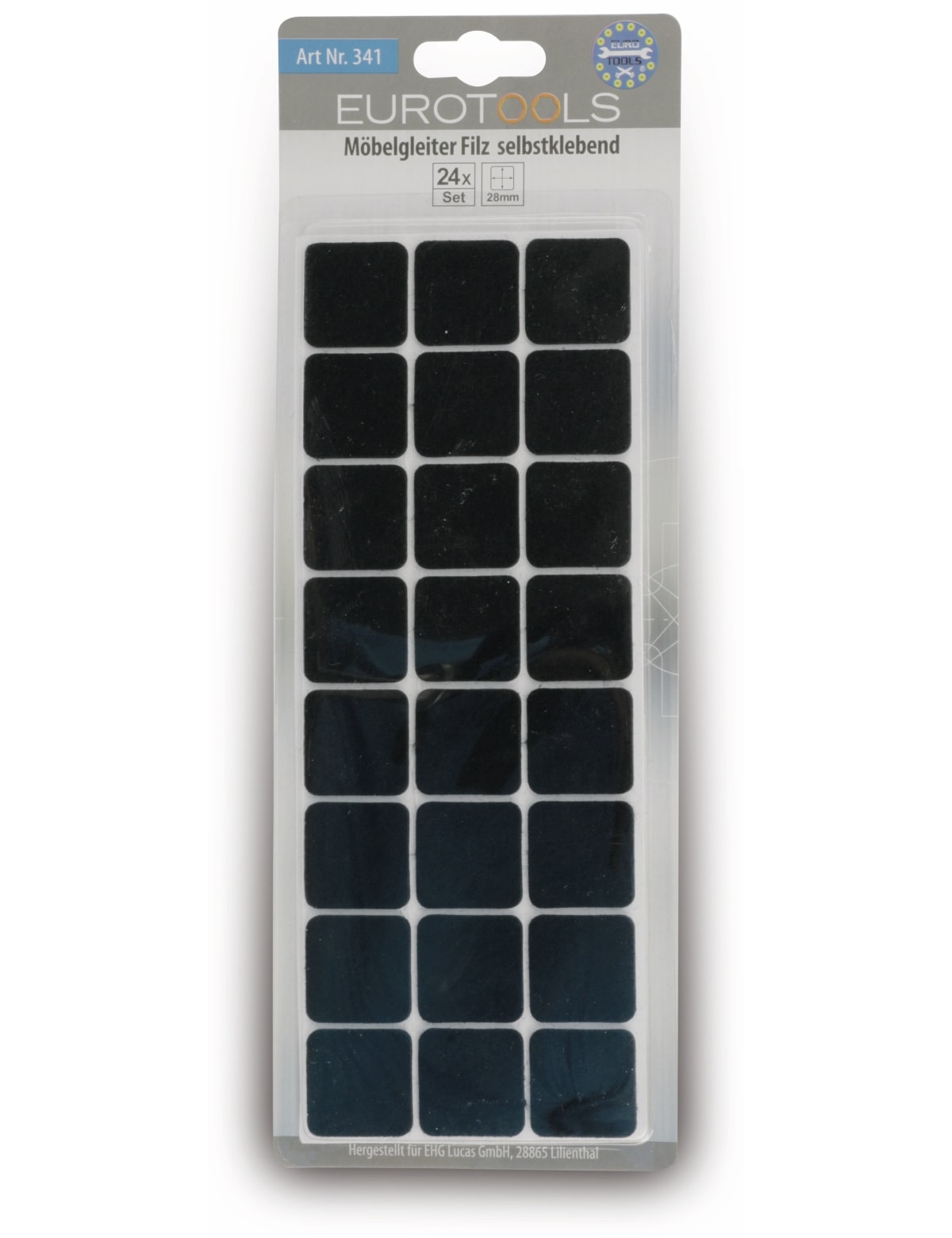 EUROTOOLS Filzgleiter 340-NBFR, 28x28 mm, schwarz, 24 Stück EUROTOOLS Filzgleiter 340-NBFR, 28x28 mm, schwarz, 24 Stück