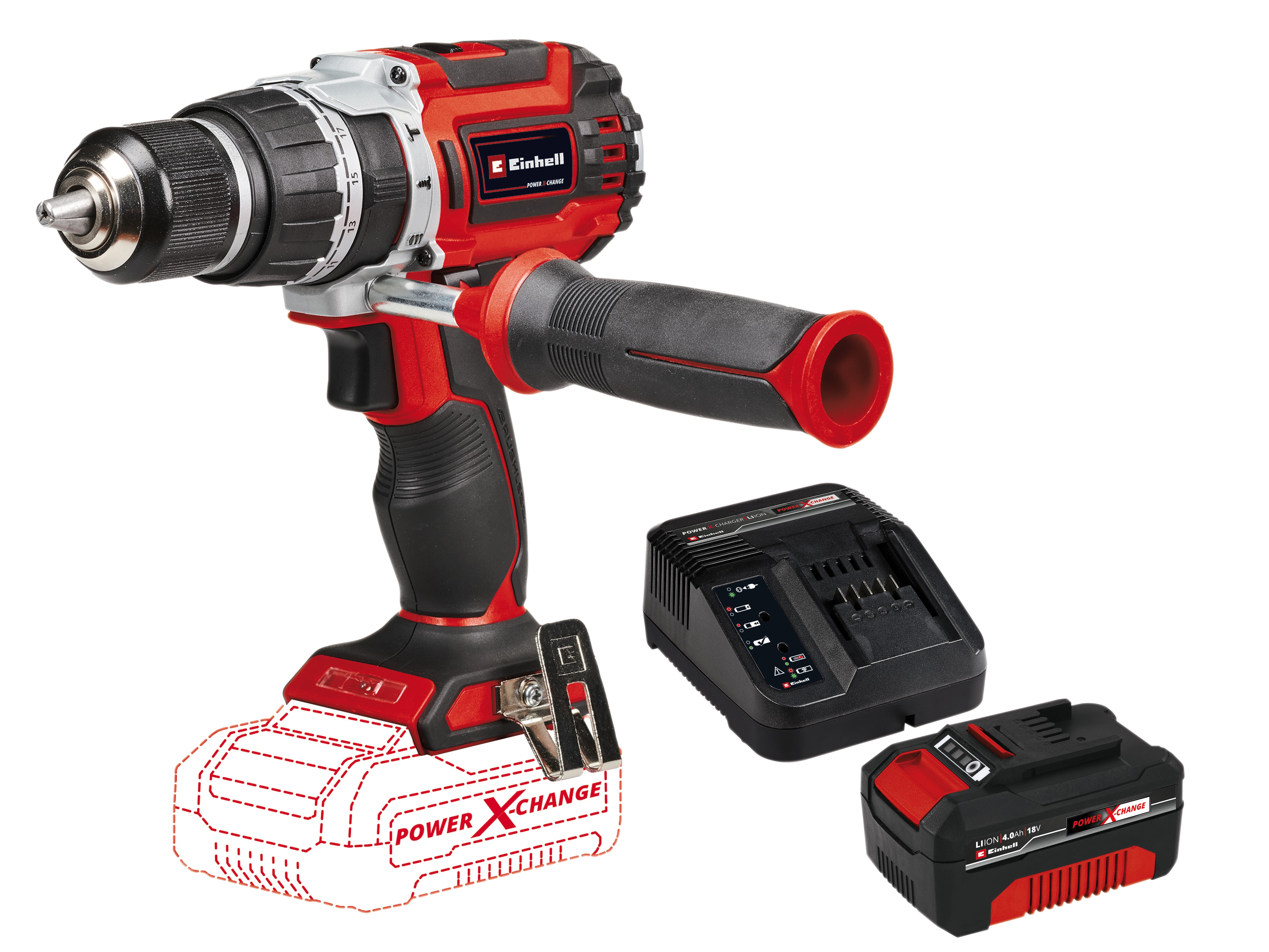 EINHELL Akku-Schlagbohrschrauber TP-CD 18/60 Li- i BL Kit (1x 4,0 Ah)