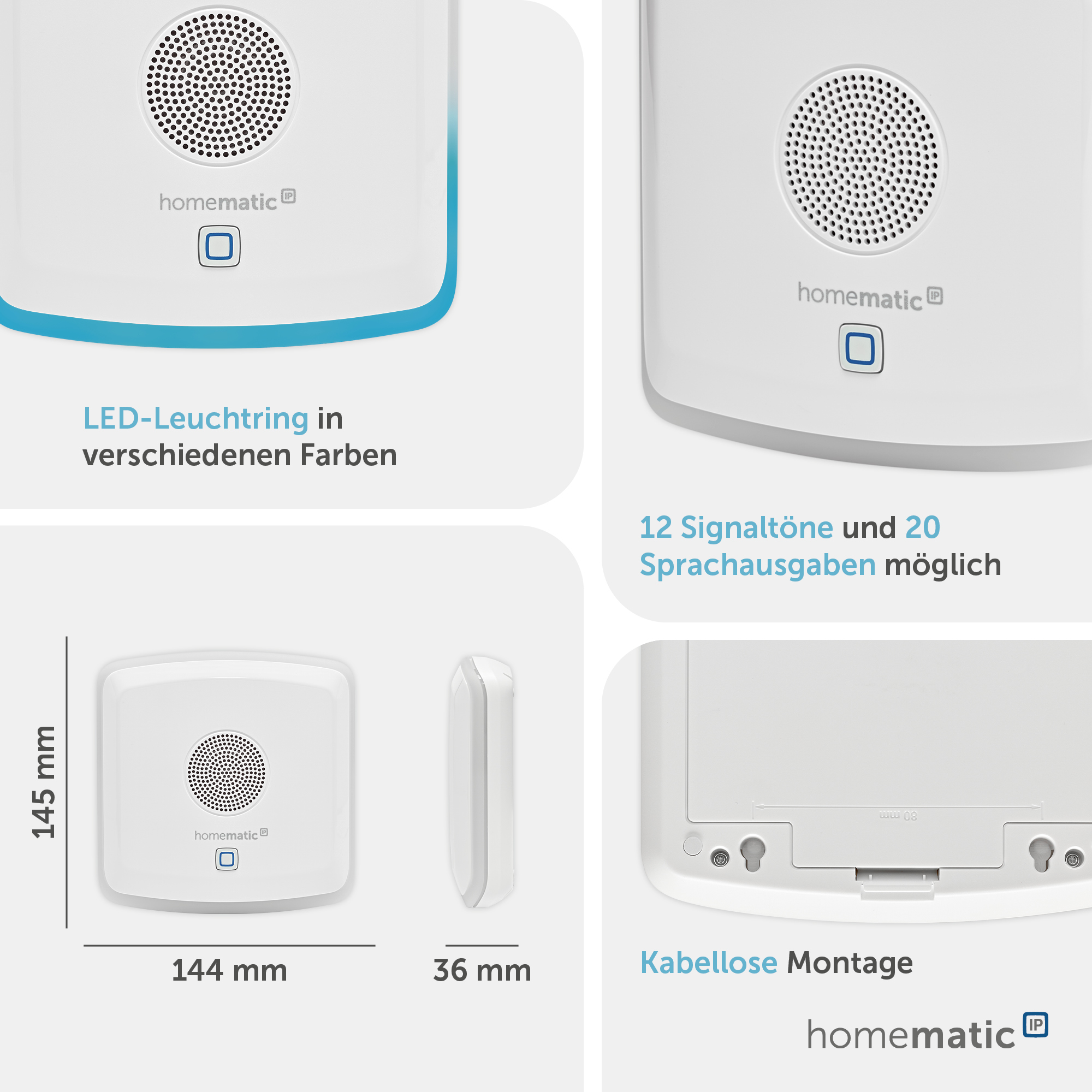 HOMEMATIC IP 152348A0, Kombisignalgeber HOMEMATIC IP 152348A0, Kombisignalgeber