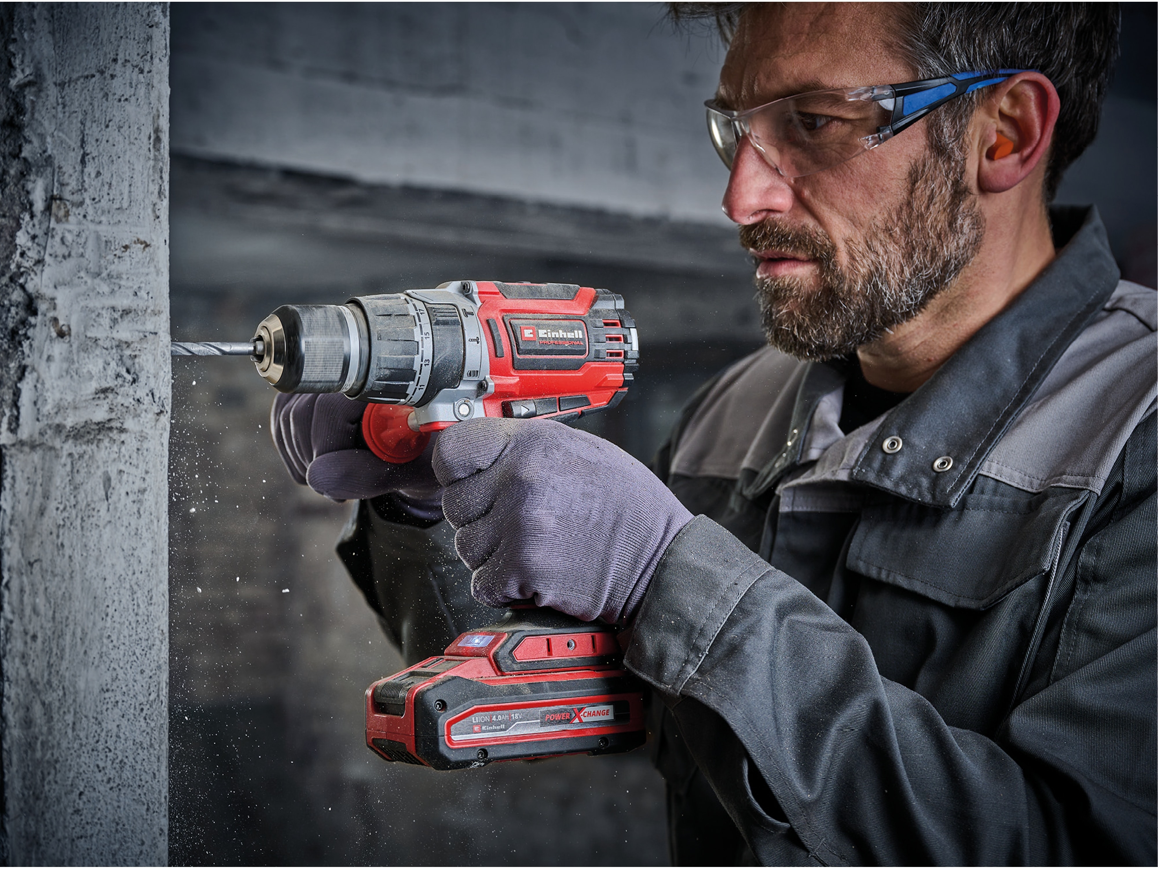 EINHELL PROFESSIONAL Akku-Schlagbohrschrauber TP-CD 18/70 Li-i BL (1x 4,0 Ah)