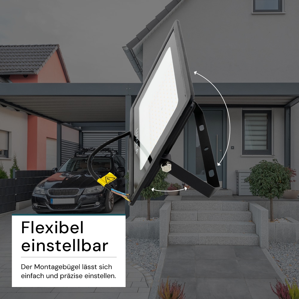 LUXULA LED-Fluter, EEK: F, 100W, 10000lm, 4000K, schwarz LUXULA LED-Fluter, EEK: F, 100W, 10000lm, 4000K, schwarz