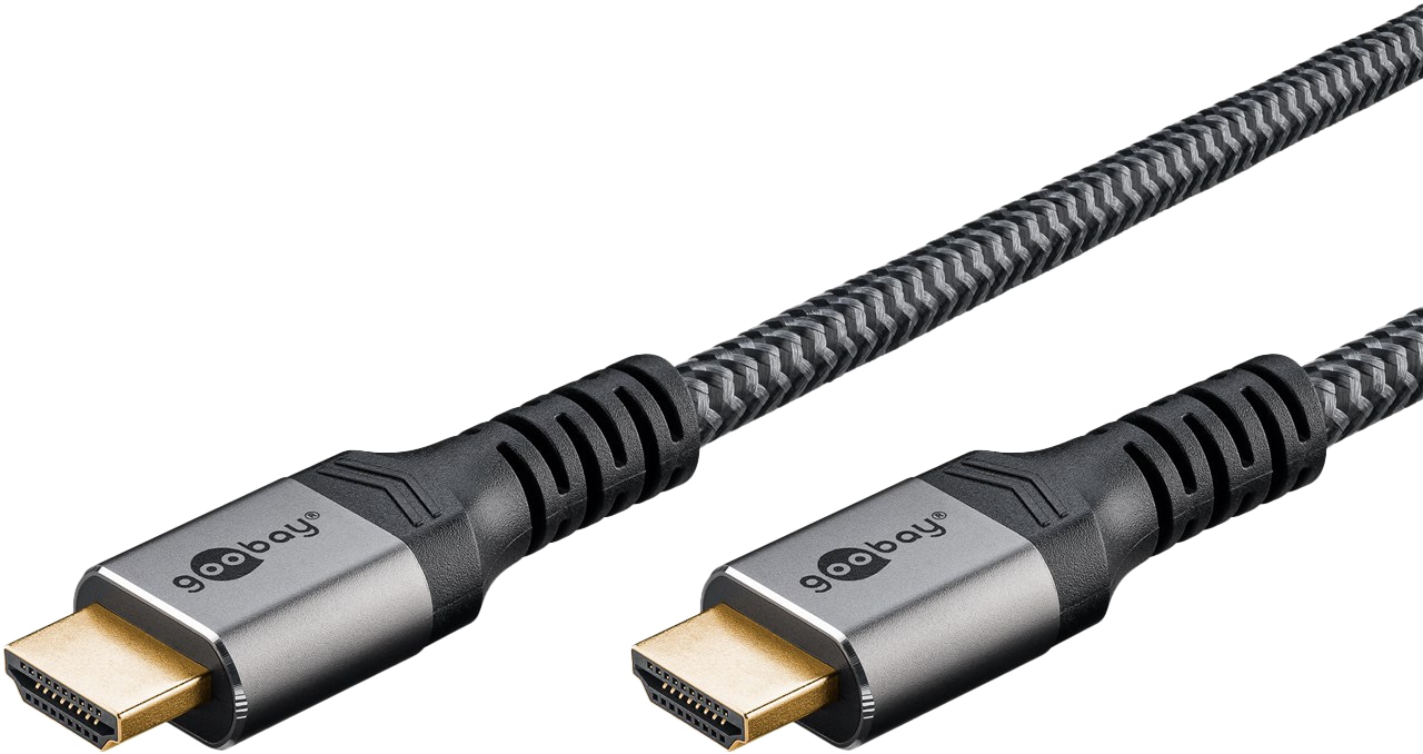 GOOBAY HDMI Kabel Plus Ultra High Speed 8K schwarz/silber, 0,5 m GOOBAY HDMI Kabel Plus Ultra High Speed 8K schwarz/silber, 0,5 m