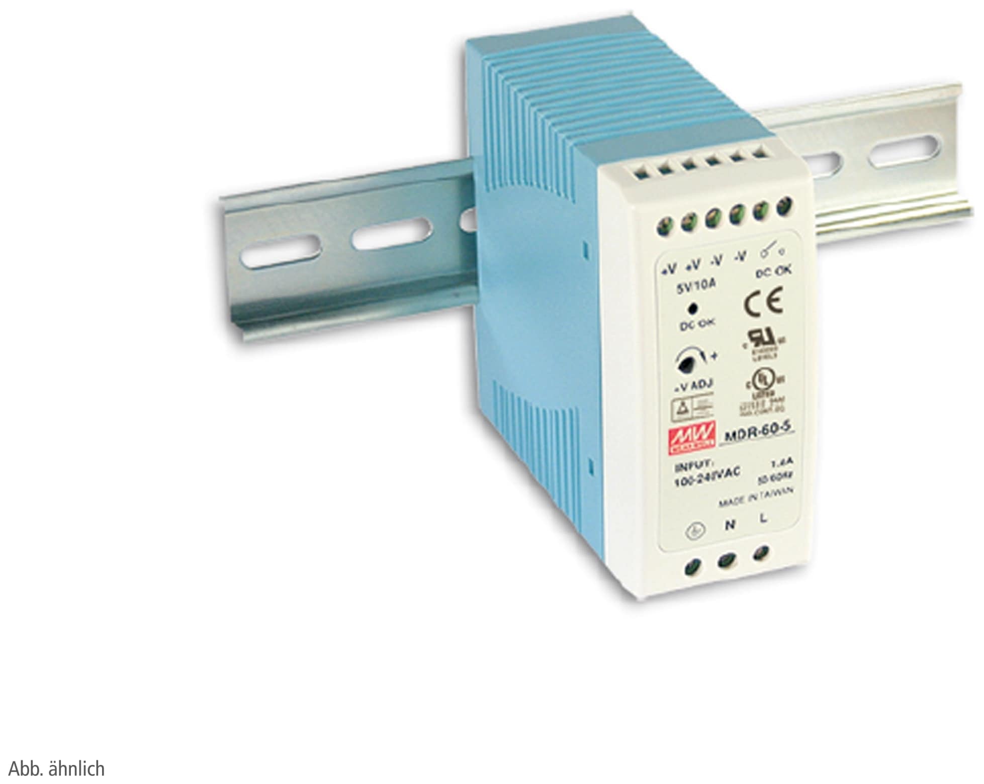 MEAN WELL Hutschienen-Schaltnetzteil MDR-60-24, 24 V-/2,5 A MEAN WELL Hutschienen-Schaltnetzteil MDR-60-24, 24 V-/2,5 A