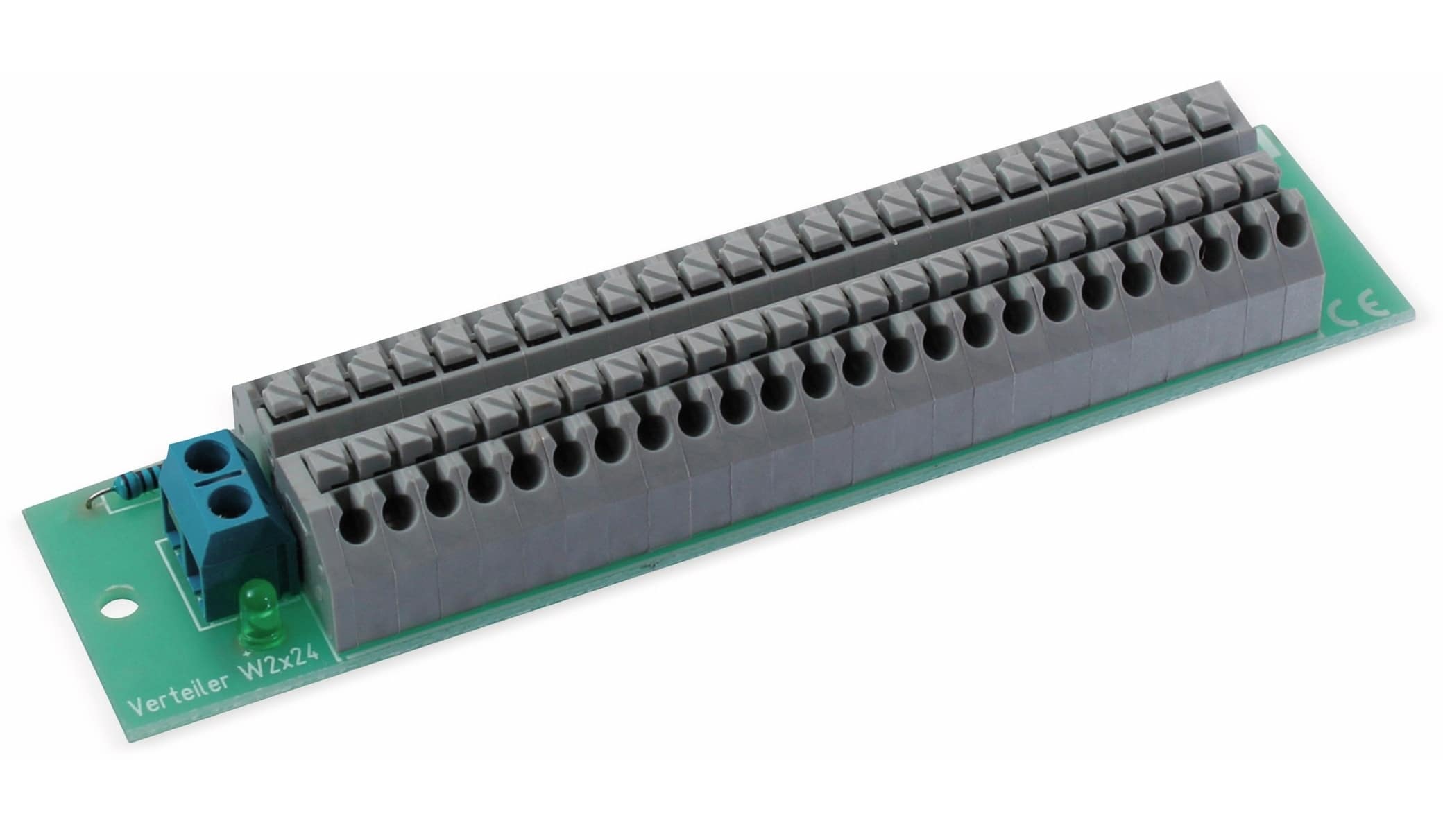 Stromverteiler 2x 24-polig, W2x24, mit Steckklemmen und Kontrollleuchten Stromverteiler 2x 24-polig, W2x24, mit Steckklemmen und Kontrollleuchten