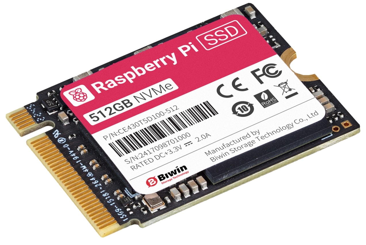RASPBERRY PI, Raspberry Pi - M.2 NVMe SSD, 512 GB, SC1440