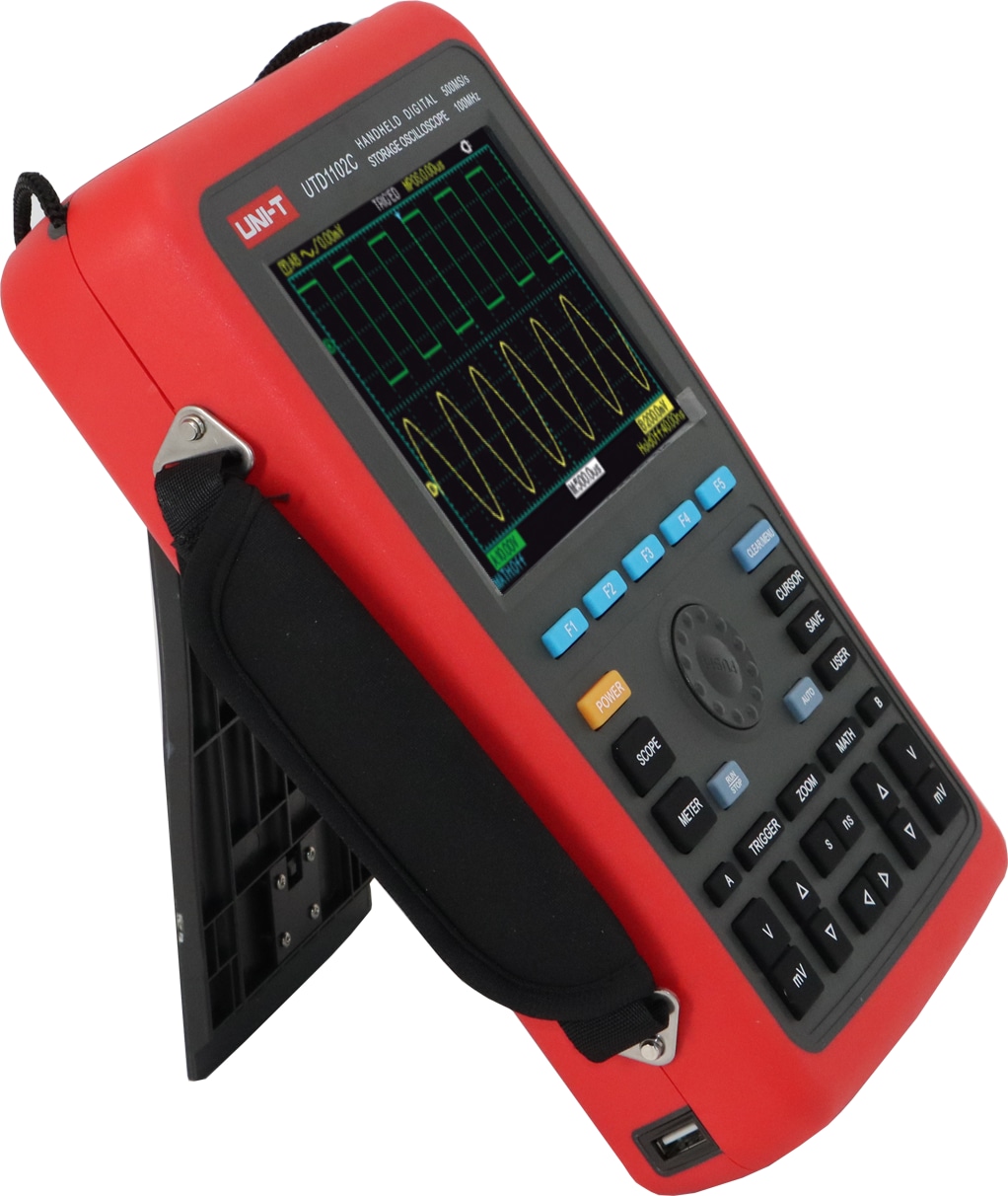 UNI-T Handheld-Oszilloskop, UTD1102C, 100 MHz, 2 Kanal, 500 MSa/s