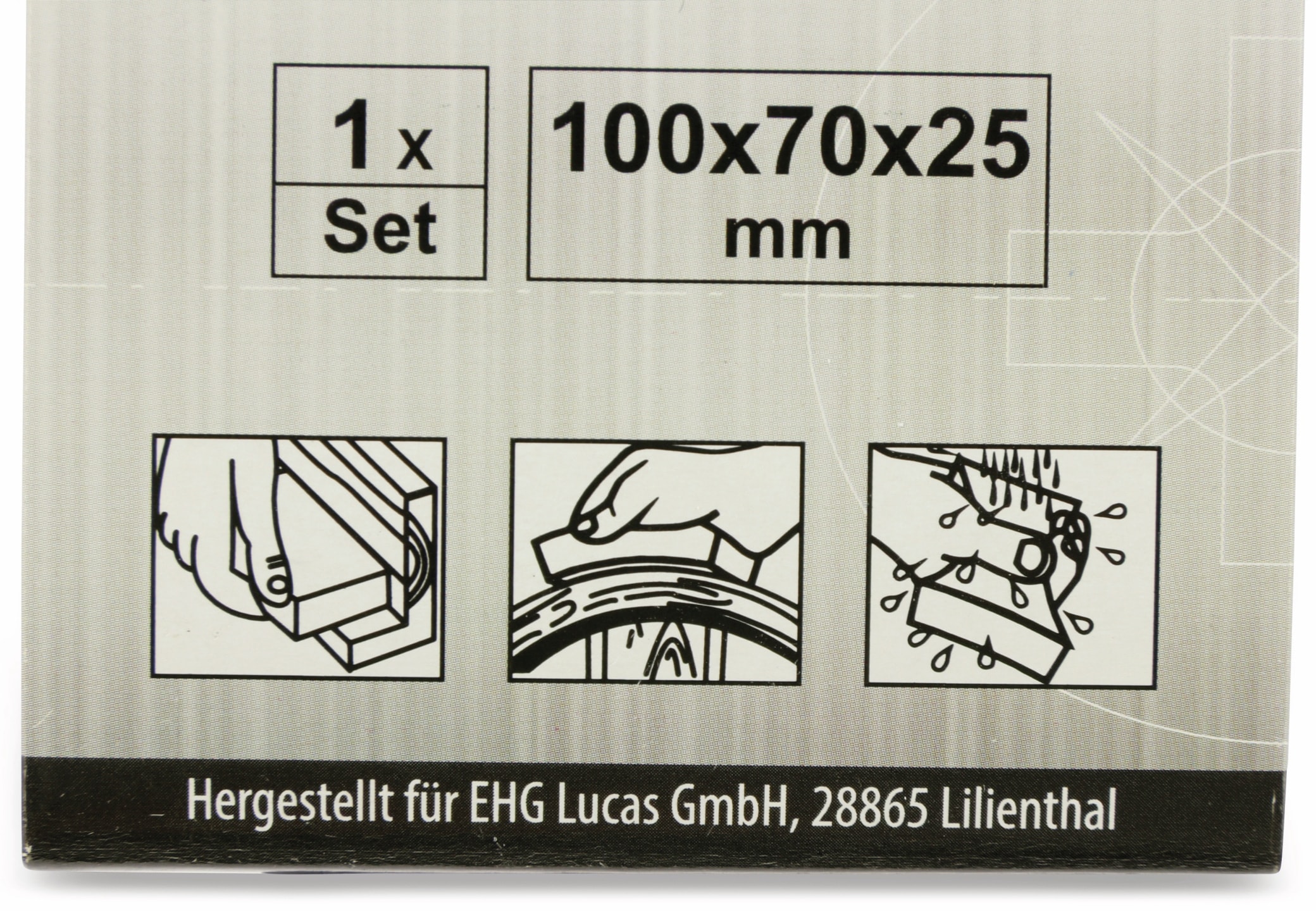 EUROTOOLS Schleifpad, 100x70x25mm EUROTOOLS Schleifpad, 100x70x25mm