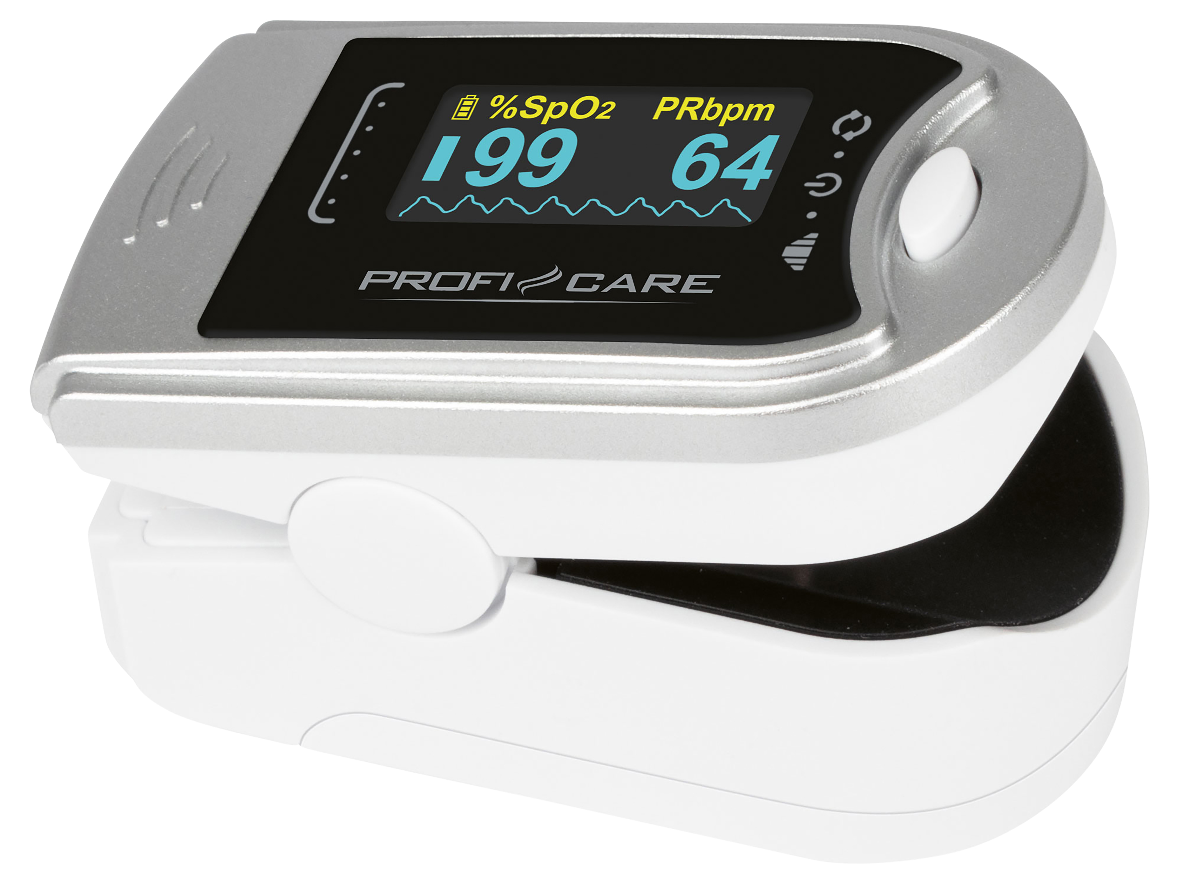 PROFI CARE Pulsoximeter PC-PO 3104, 3 in 1, Blutsauerstoff-Messgerät PROFICARE Pulsoximeter PC-PO 3104, 3 in 1, Blutsauerstoff-Messgerät