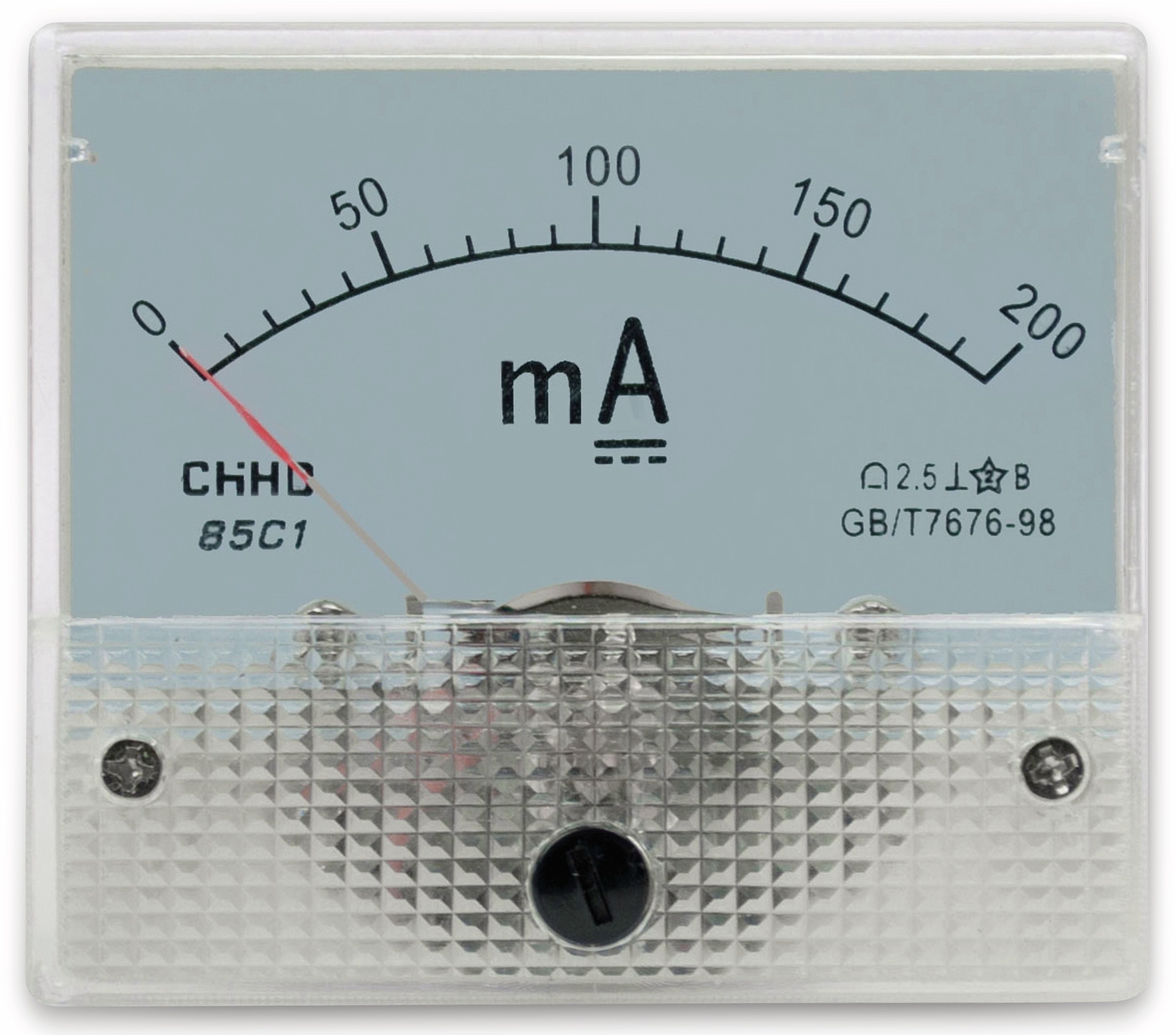 Einbau-Messinstrument, 0...200 mA- Einbau-Messinstrument, 0...200 mA-
