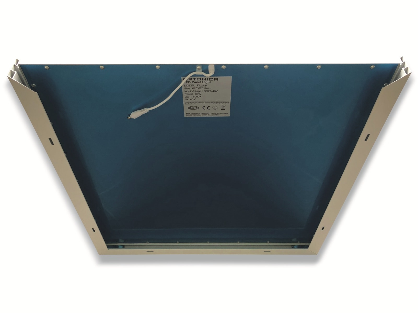 LUXULA Aufbaurahmen LX0710 für LED-Panel 620x620 mm, weiß, Aluminium LUXULA Aufbaurahmen LX0710 für LED-Panel 620x620 mm, weiß, Aluminium