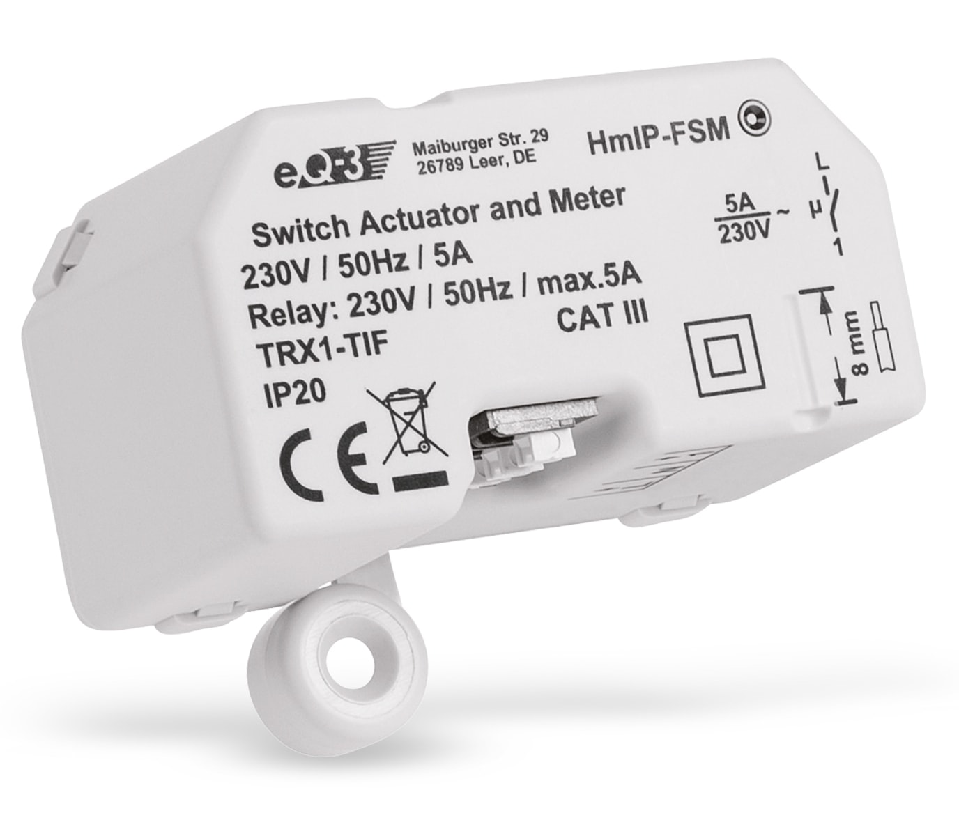 HOMEMATIC IP Smart Home 142721A0 Schalt-Mess-Aktor, 5 A, Unterputz HOMEMATIC IP Smart Home 142721A0 Schalt-Mess-Aktor, 5 A, Unterputz