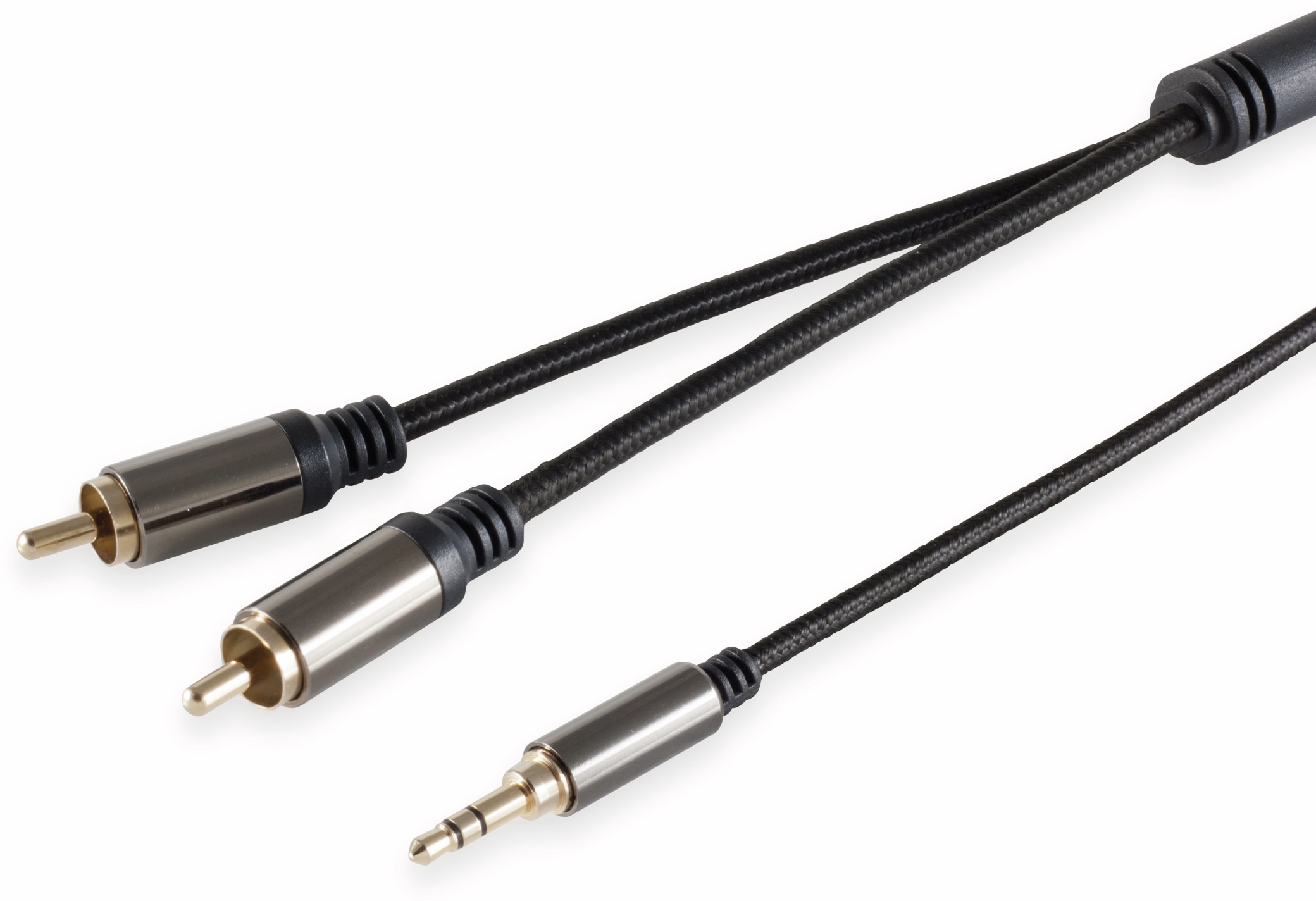 BLACK COTTON Audio-Adapterkabel Klinke/Cinch, 3,5 mm, Stereo, 0,5 m, schwarz BLACK COTTON Audio-Adapterkabel Klinke/Cinch, 3,5 mm, Stereo, 0,5 m, schwarz