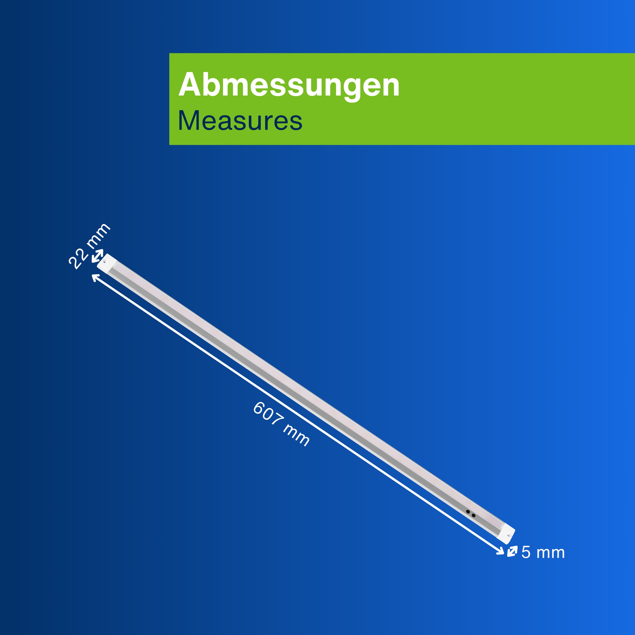 REV LED-Unterbauleuchte Mini Slim, 6W, 3000K, 420lm, warmweiß, IP20, 60 cm REV LED-Unterbauleuchte Mini Slim, 6W, 3000K, 420lm, warmweiß, IP20, 60 cm