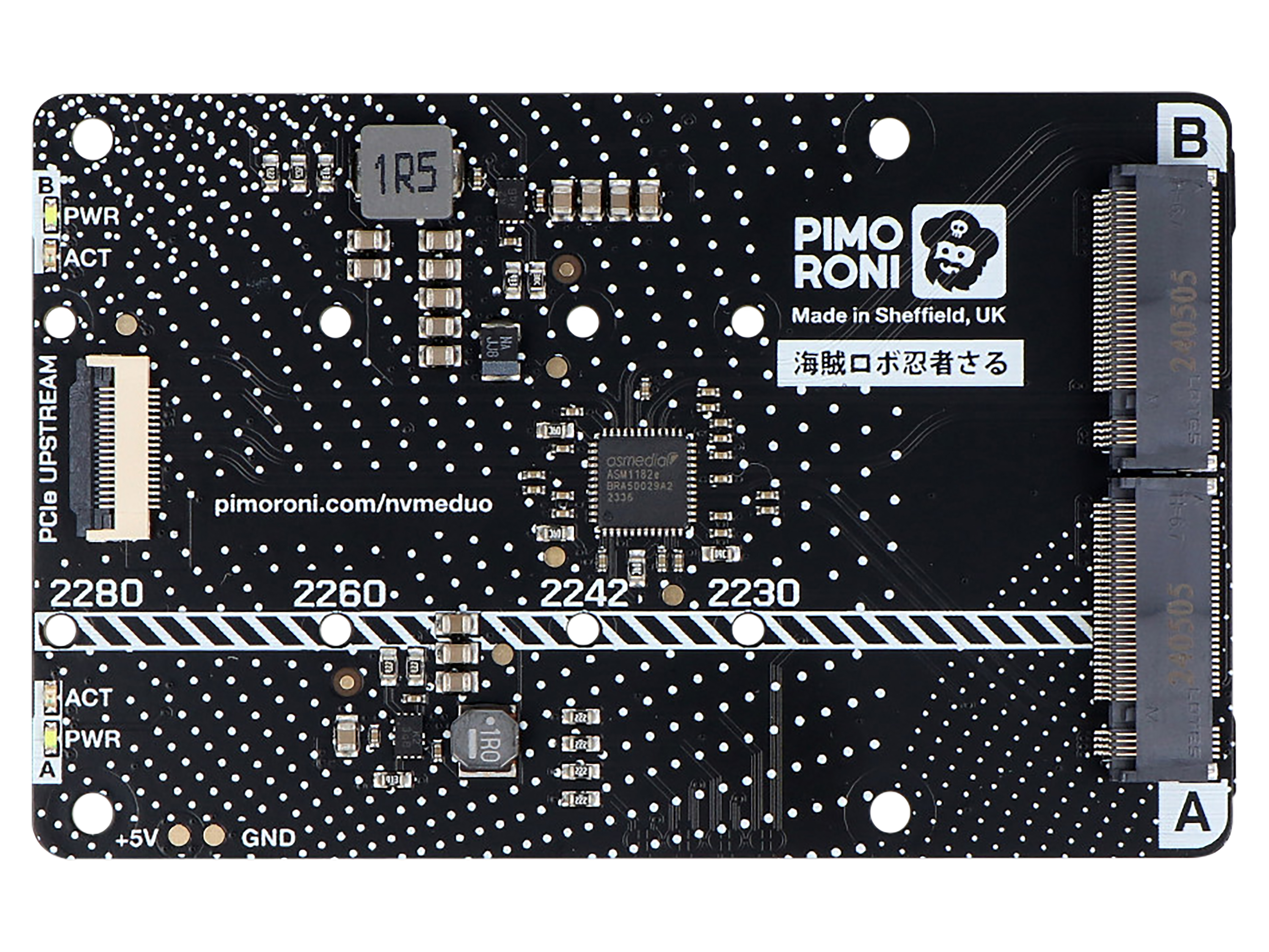 PIMORONI Dual NVMe base für Raspberry Pi 5 PIMORONI Dual NVMe base für Raspberry Pi 5