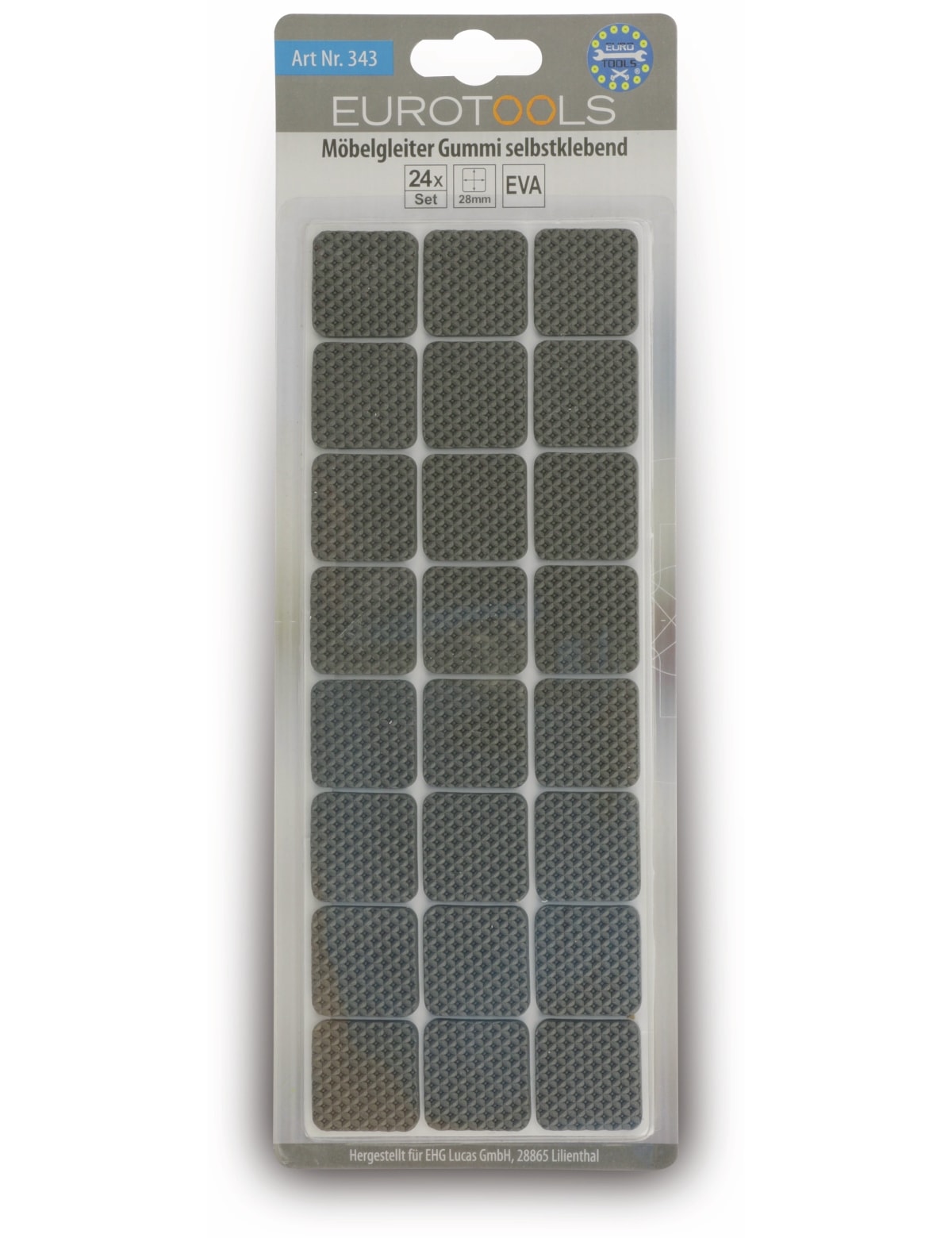 EUROTOOLS Möbelgleiter 343-NBFR, EVA, 28x28 mm, 24 Stück EUROTOOLS Möbelgleiter 343-NBFR, EVA, 28x28 mm, 24 Stück