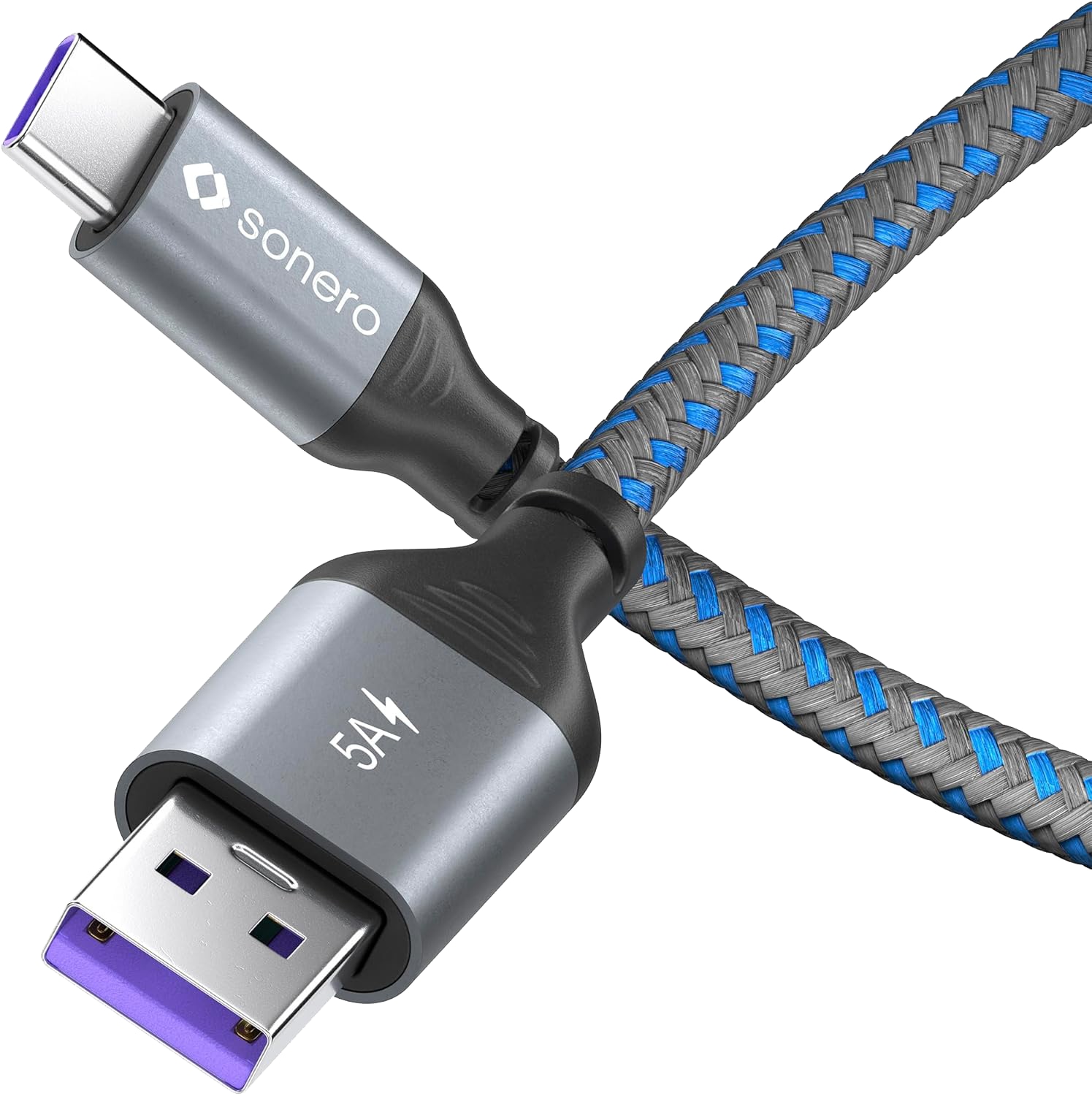 SONERO USB 2.0 Kabel SPC-U110-020 A/C 2m grau-schwarz SONERO USB 2.0 Kabel SPC-U110-020 A/C 2m grau-schwarz